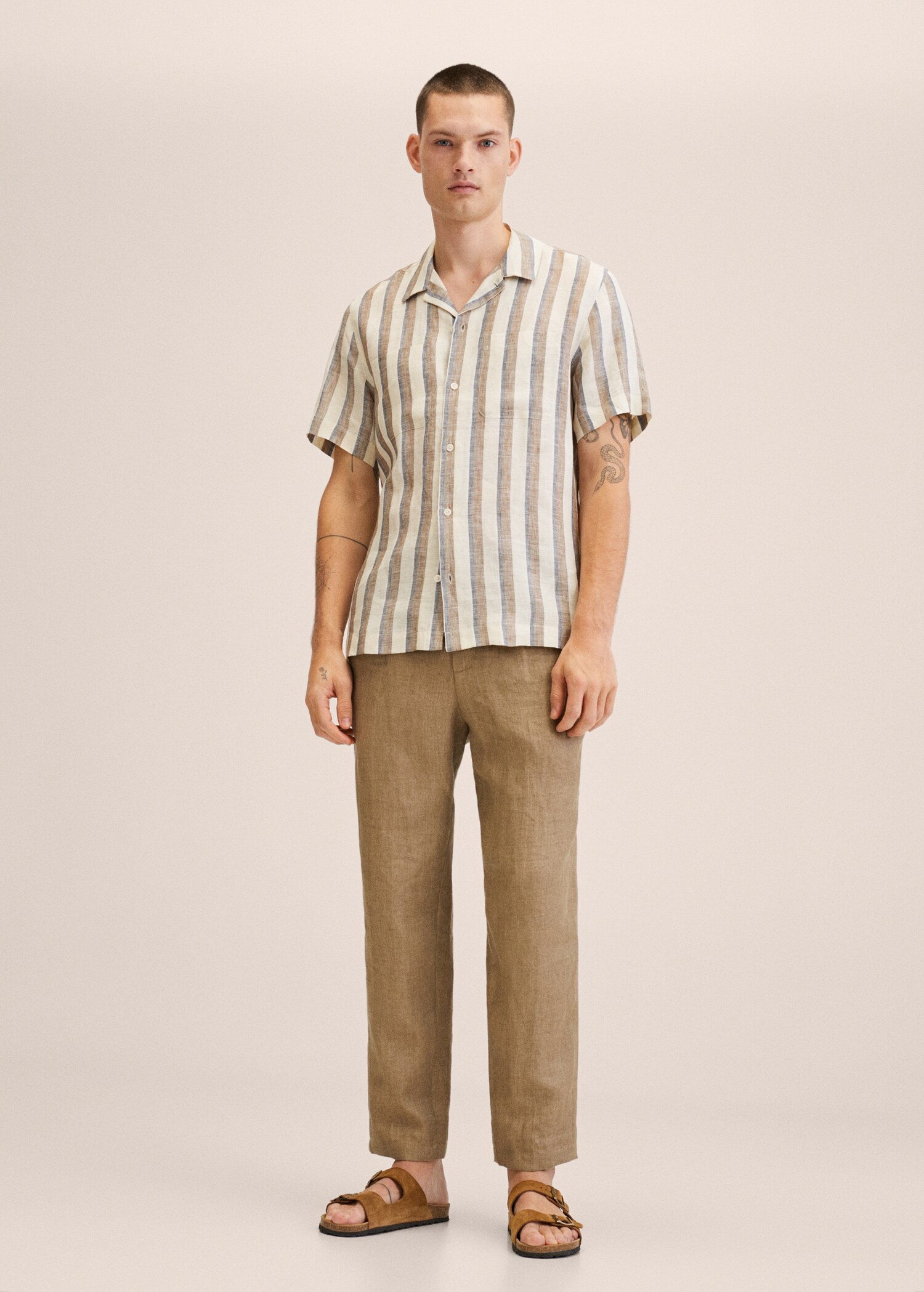 Camicia lino righe - Piano generale