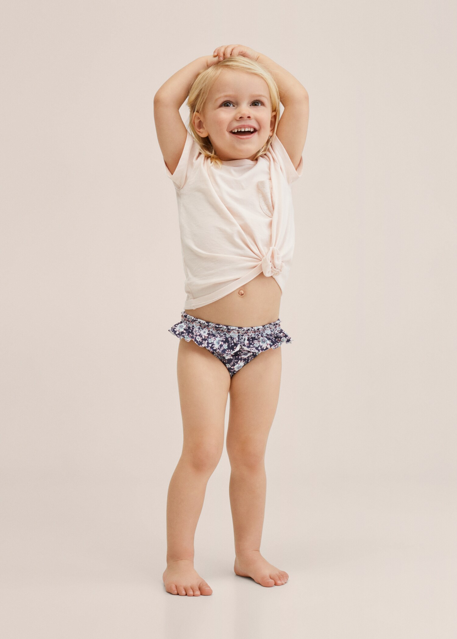 Ruffled floral bikini bottom - General plane