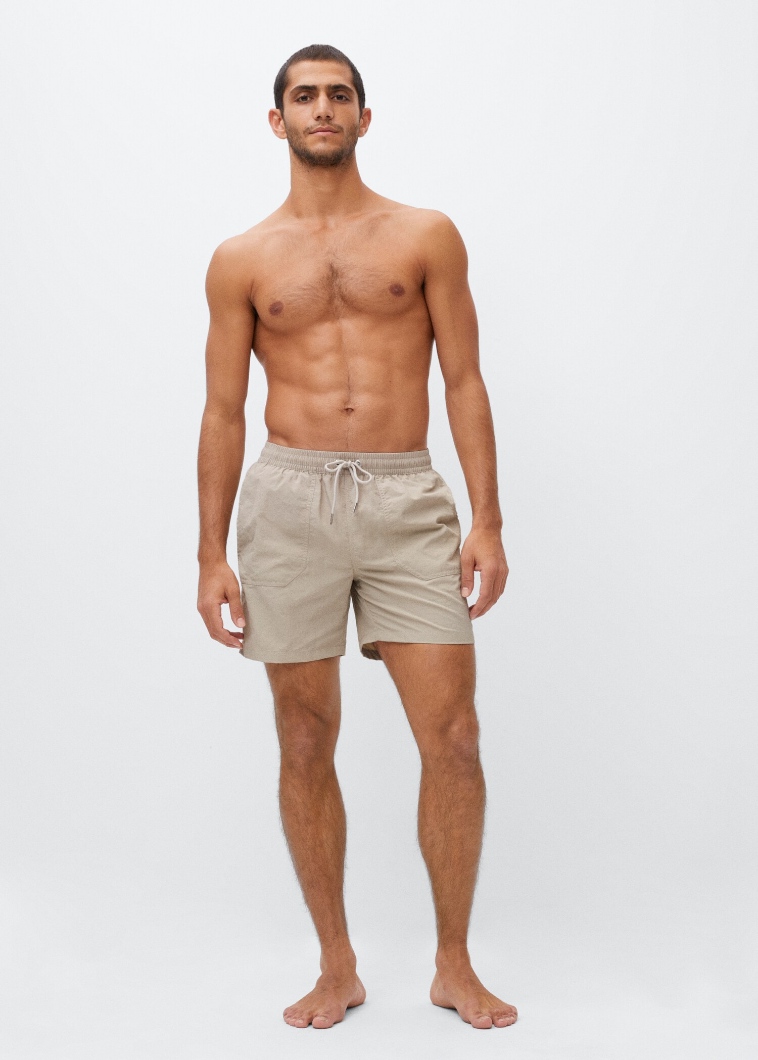 Cord plain swimming trunks - General plane