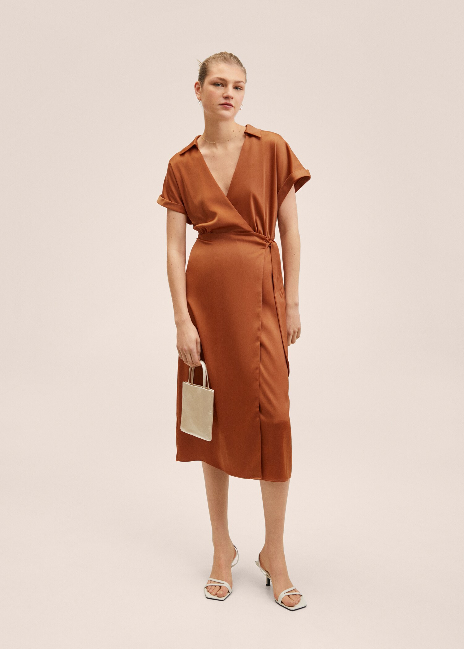 Satin shirt dress - General plane
