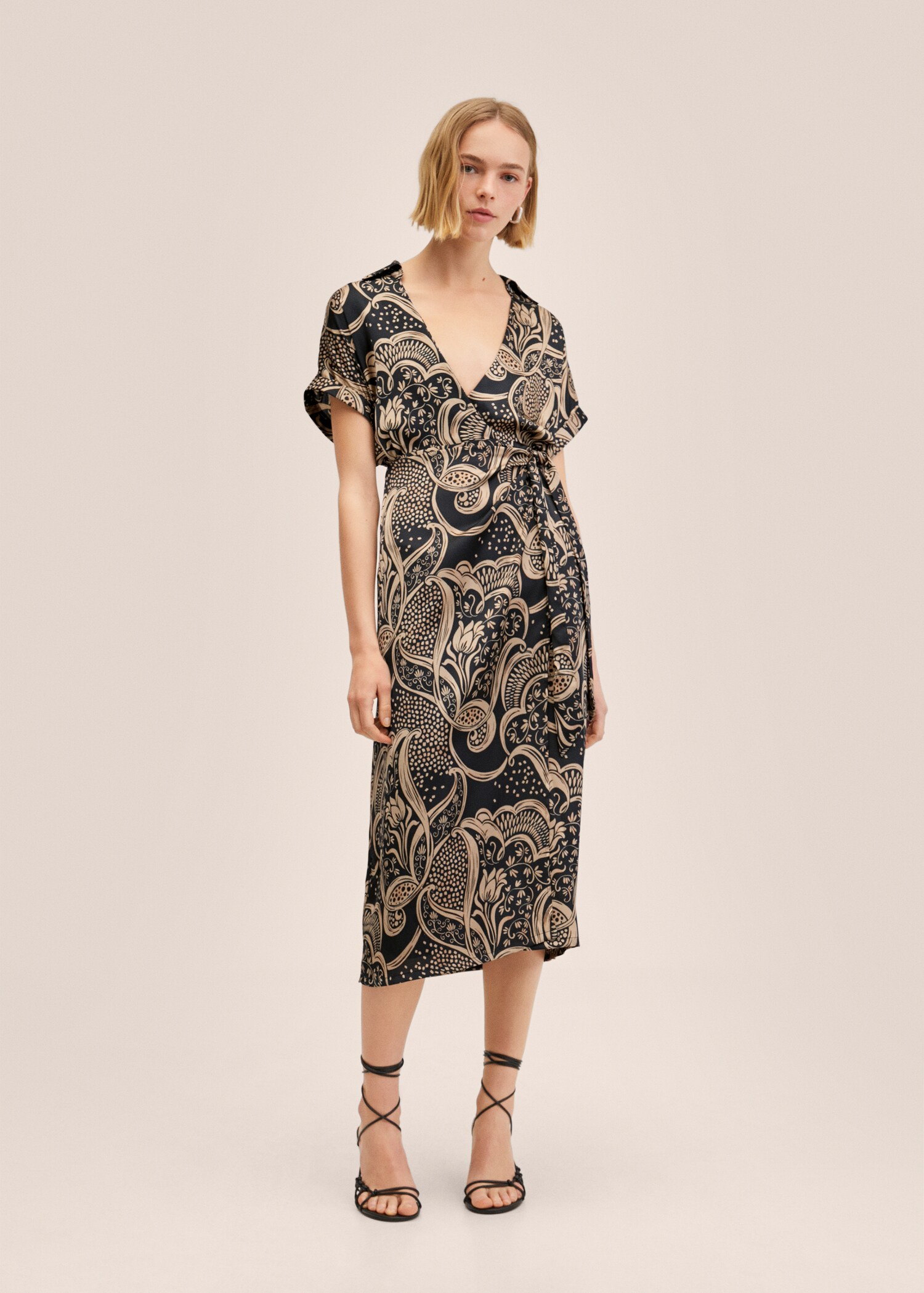 Satin shirt dress - General plane