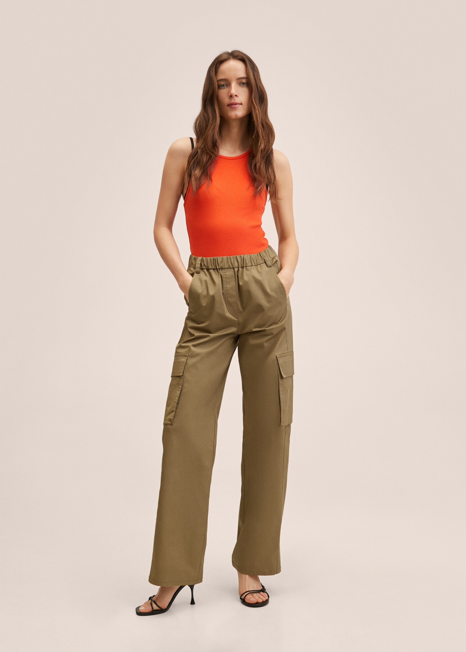 Cotton cargo trousers - General plane
