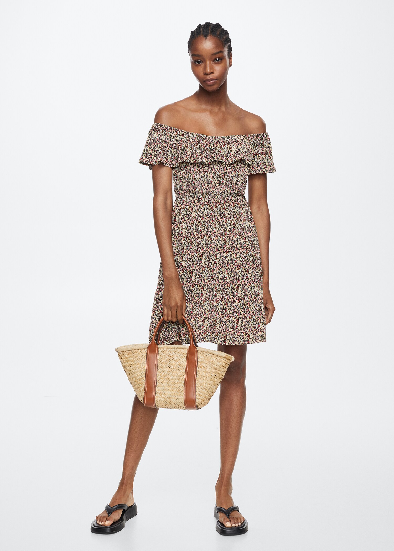 Textured printed dress - General plane