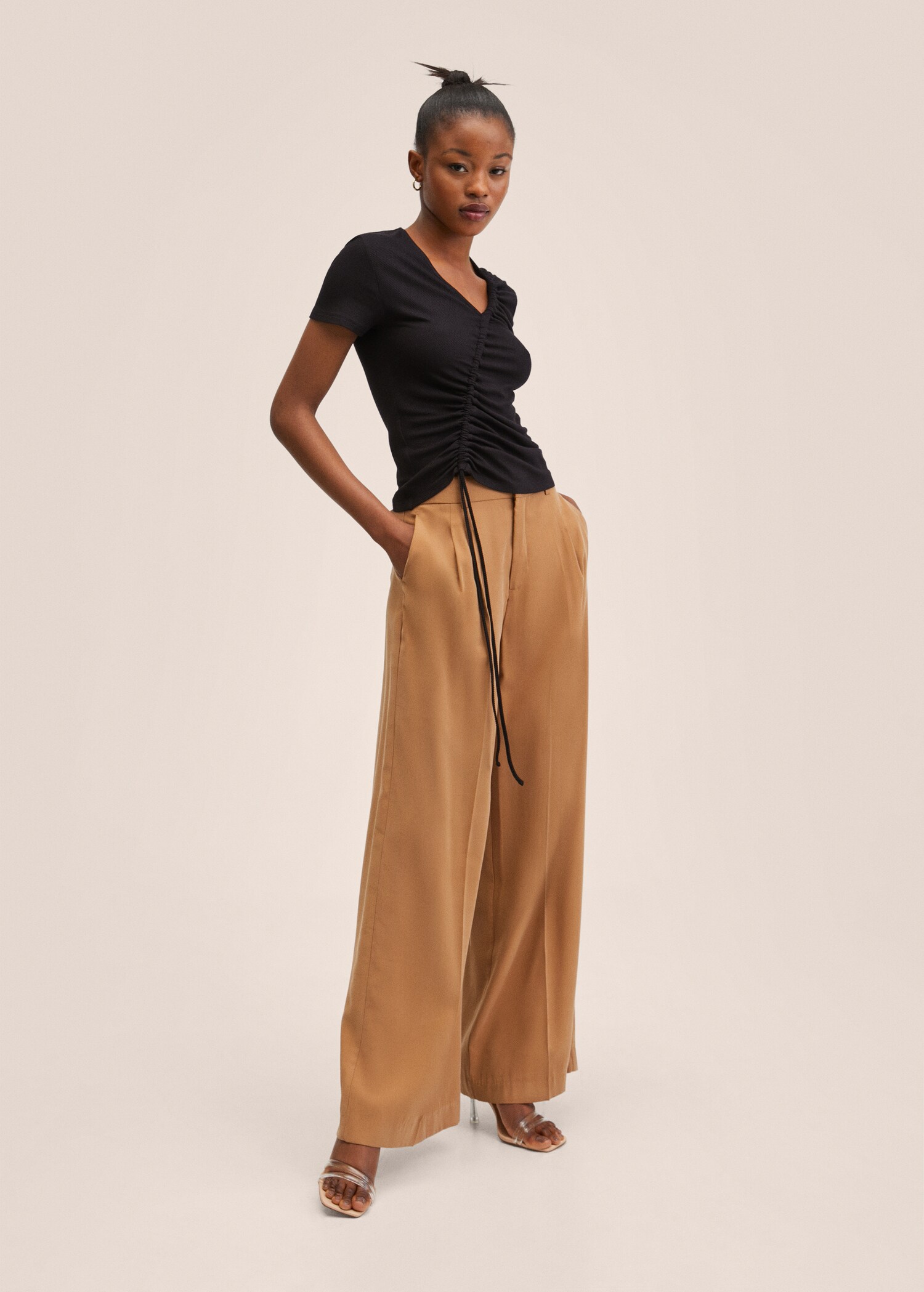 Ruched detail T-shirt - General plane
