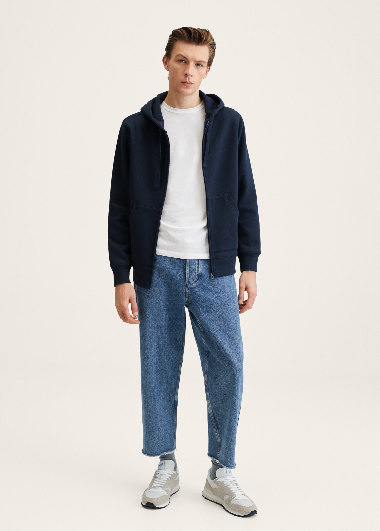 Sudadera algodón cremallera - Plano general
