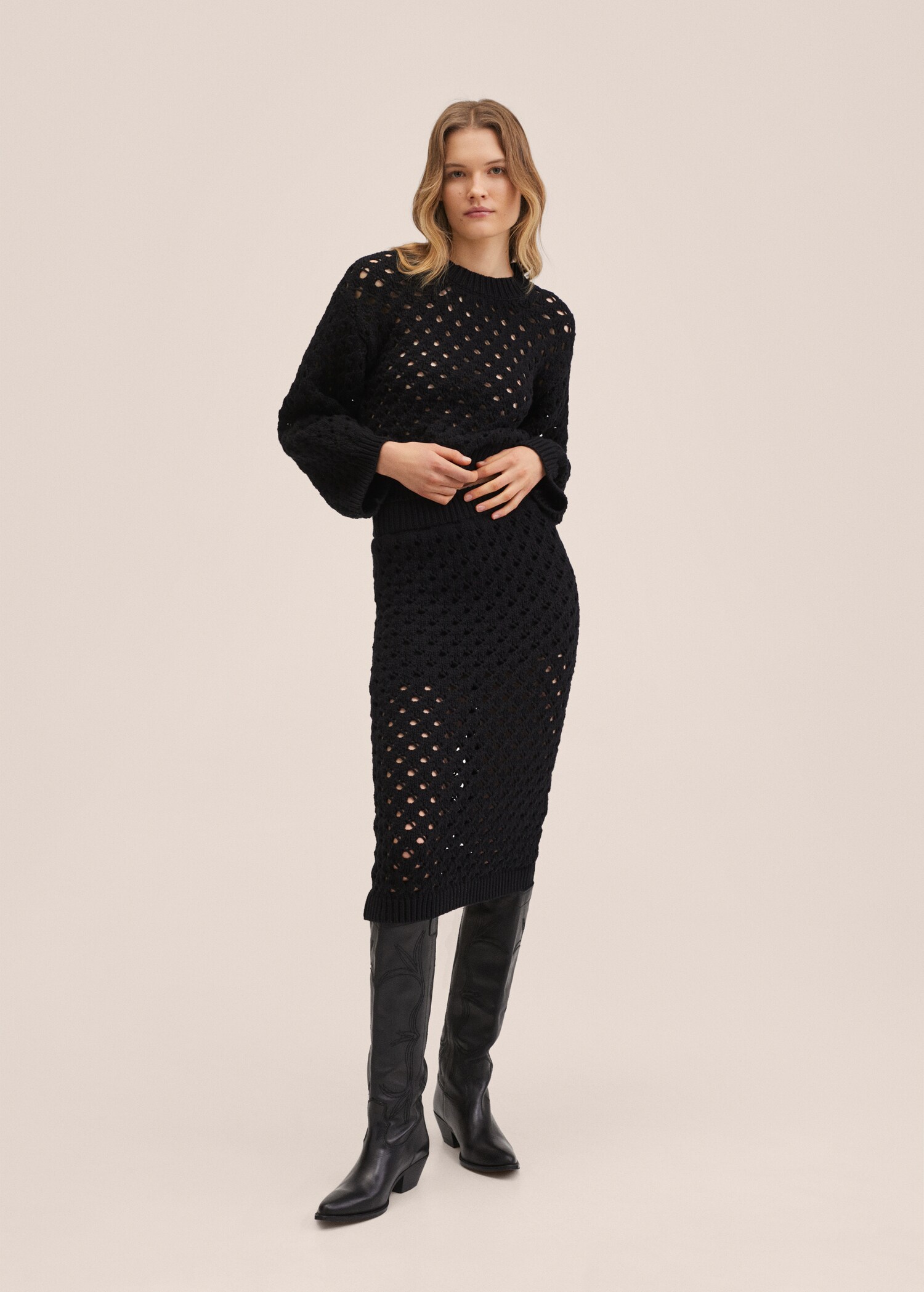 Openwork knit sweater - General plane