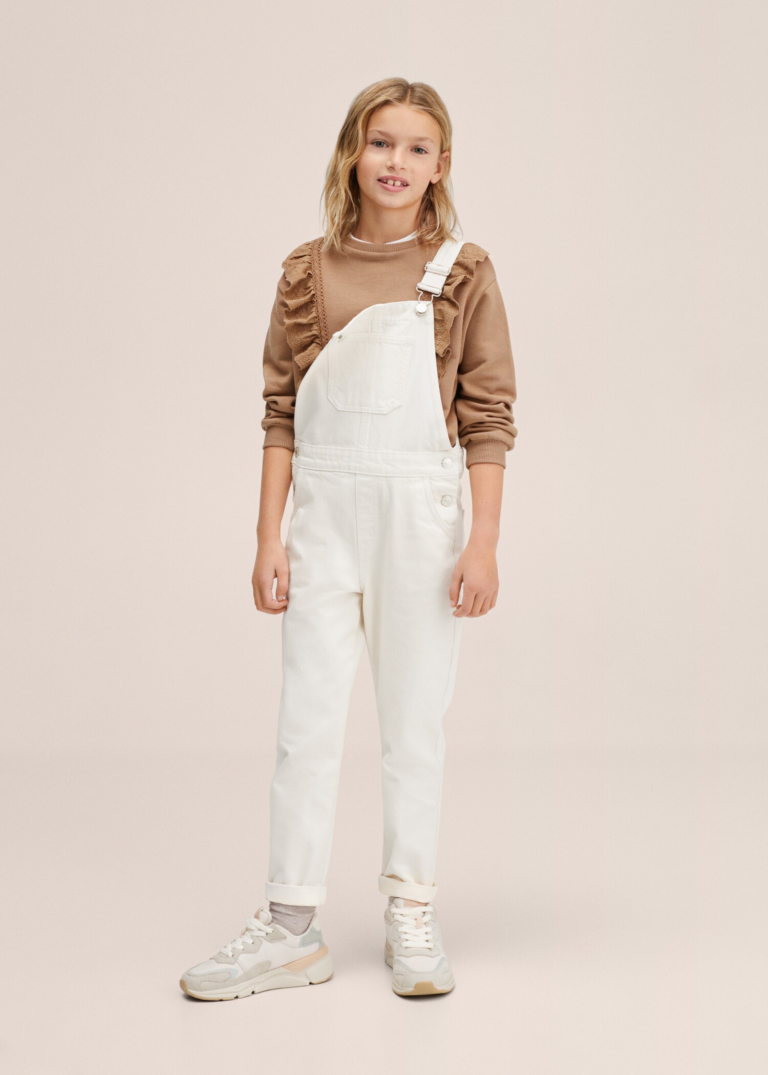 Baumwoll-Sweatshirt mit Rüschen - Allgemeine Ansicht