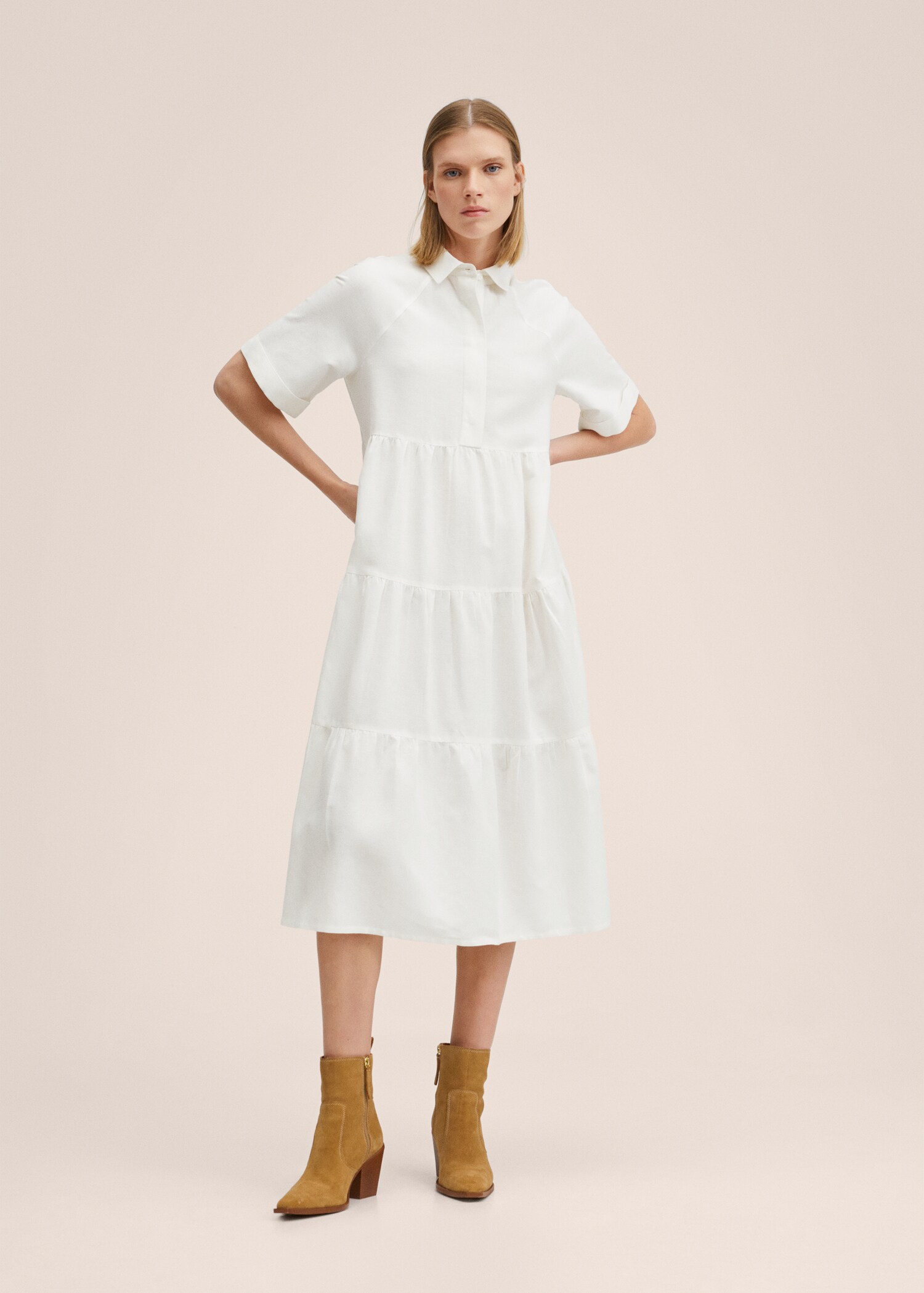 Vestido algodón volantes - Plano general