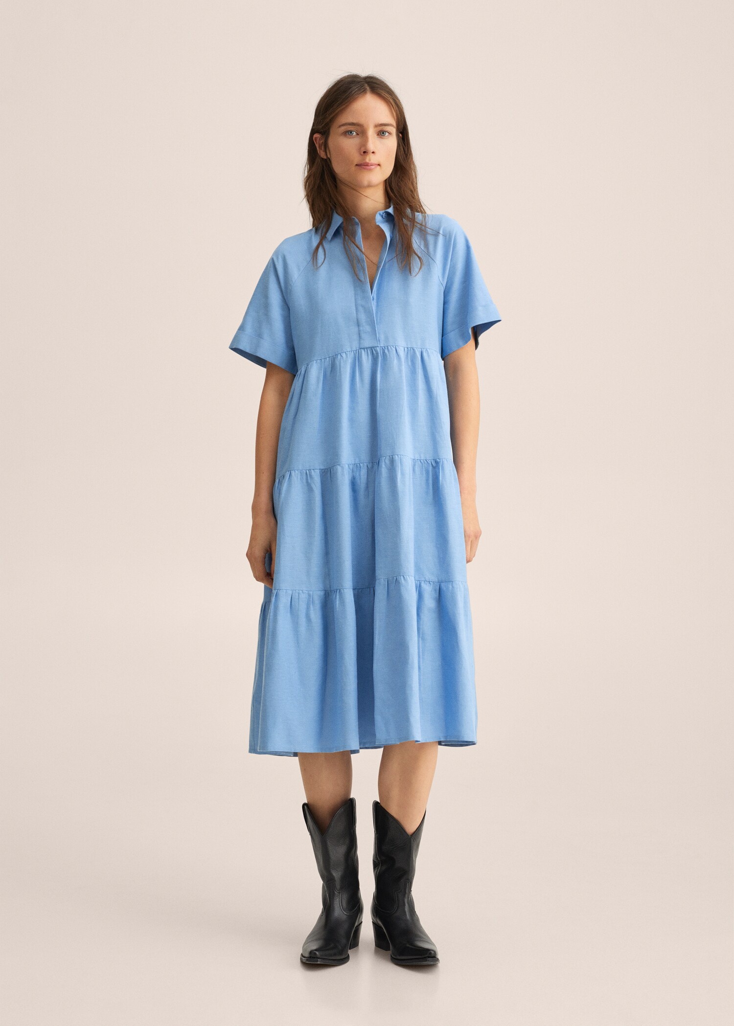 Vestido algodón volantes - Plano general
