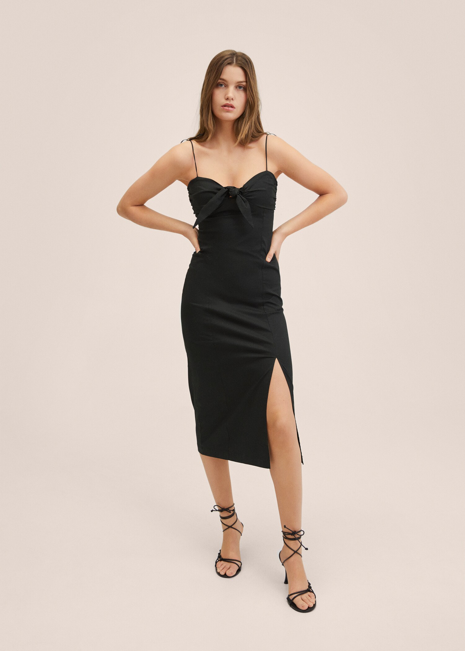 Vestido algodón nudo - Plano general