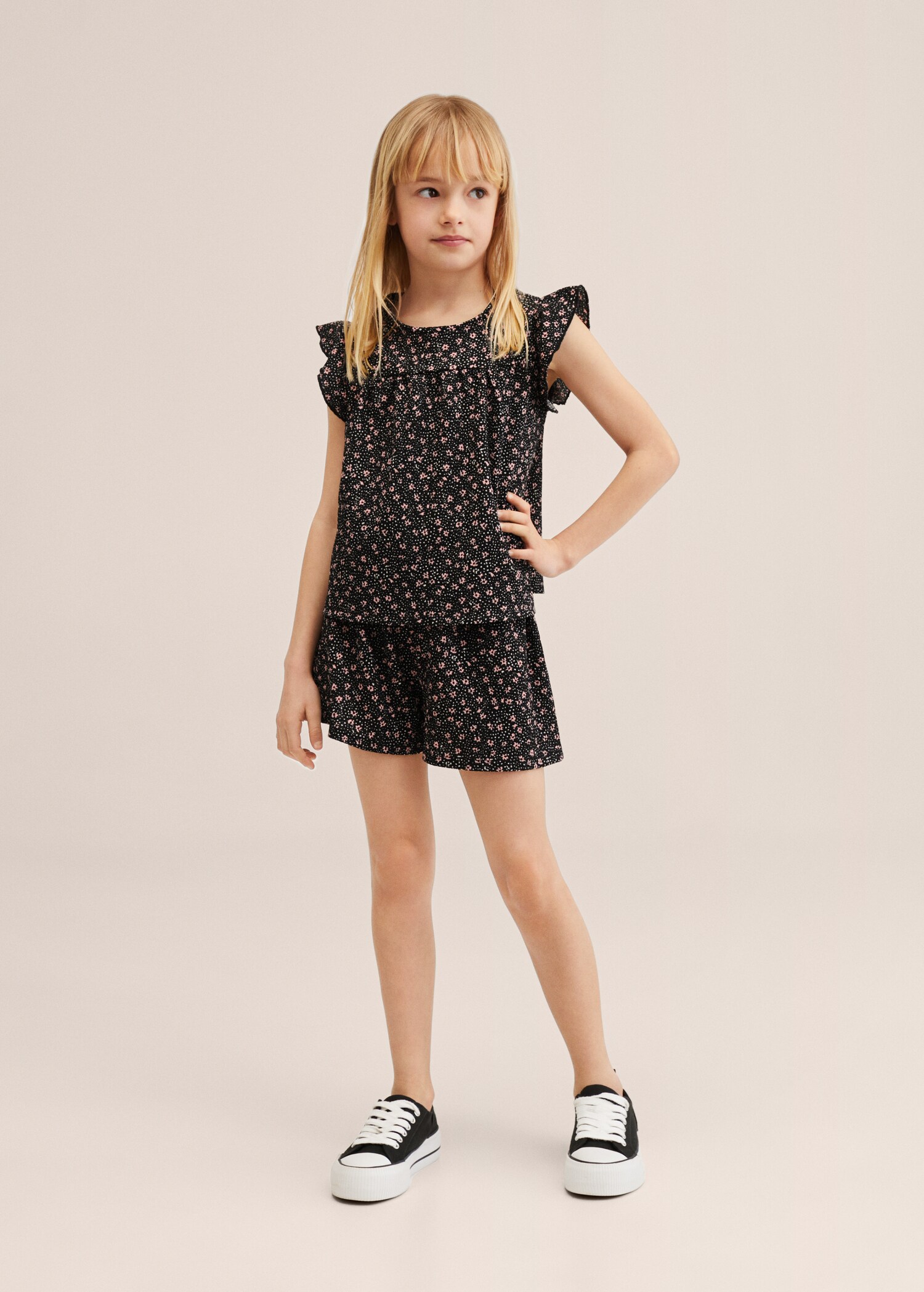 Bluse mit Blumenmuster - Allgemeine Ansicht