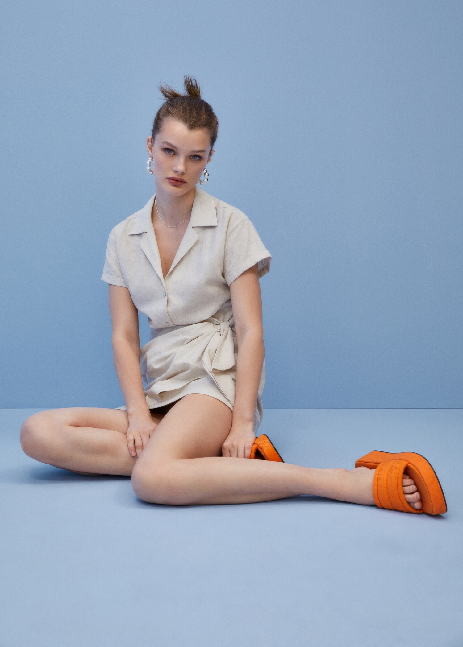 Platform quilted sandals - General plane