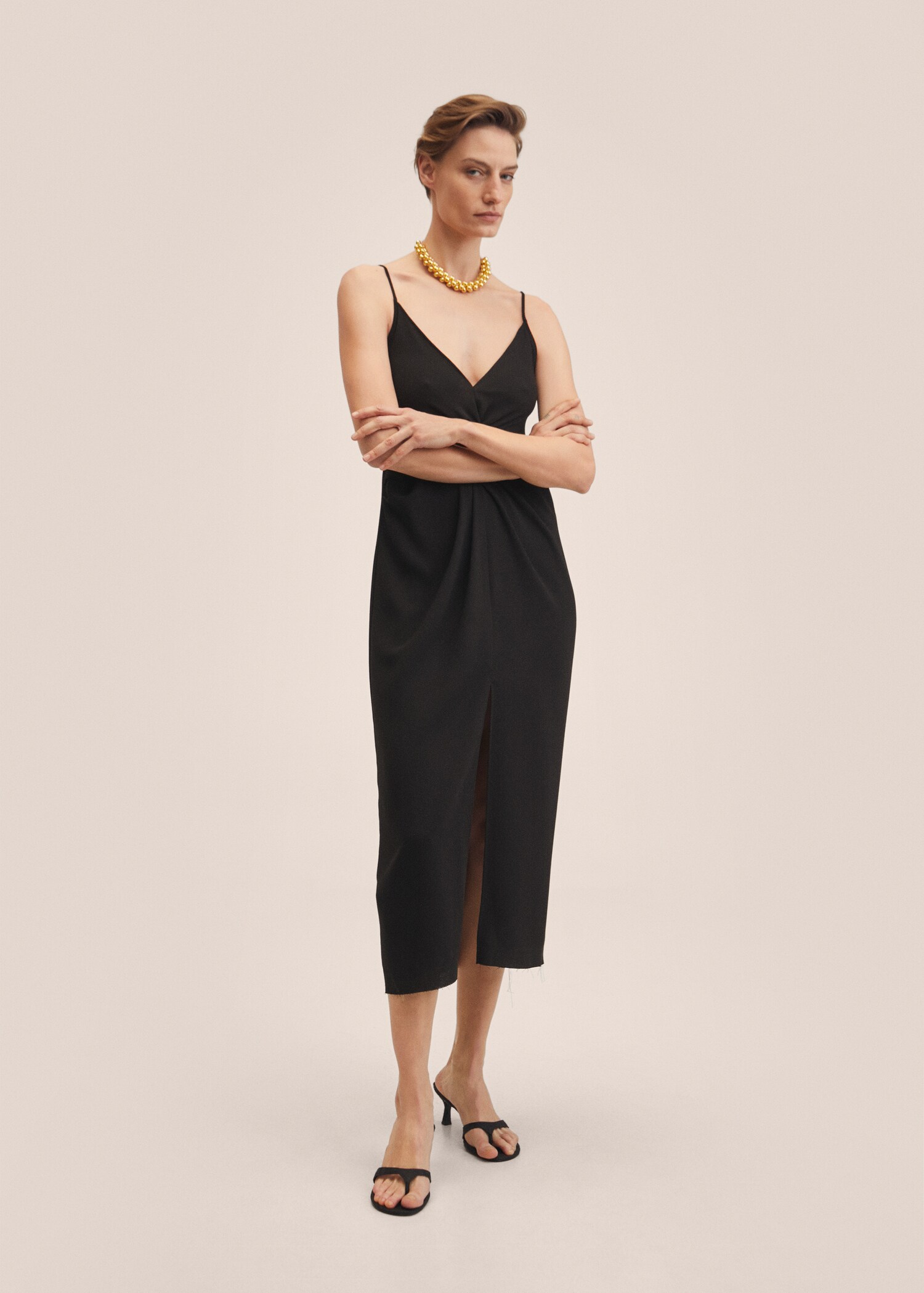 Cut-out ruched dress - General plane