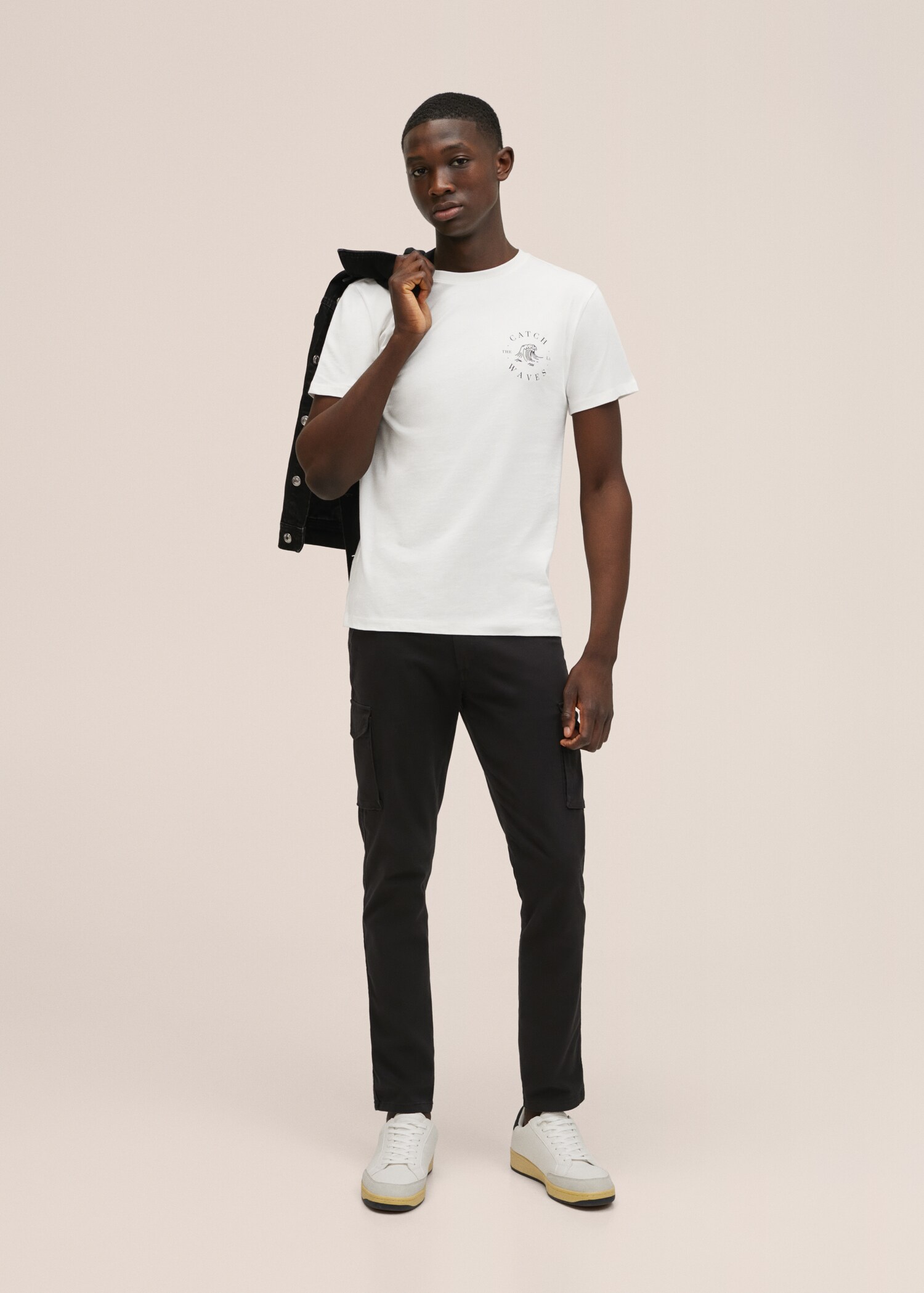Printed cotton-blend T-shirt - General plane