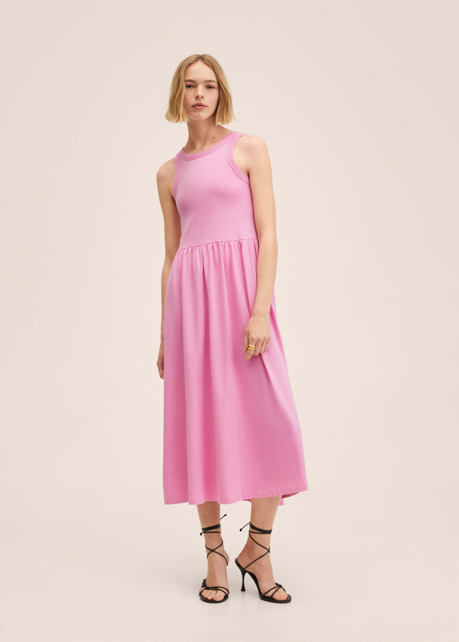Vestido combinado algodón - Plano general