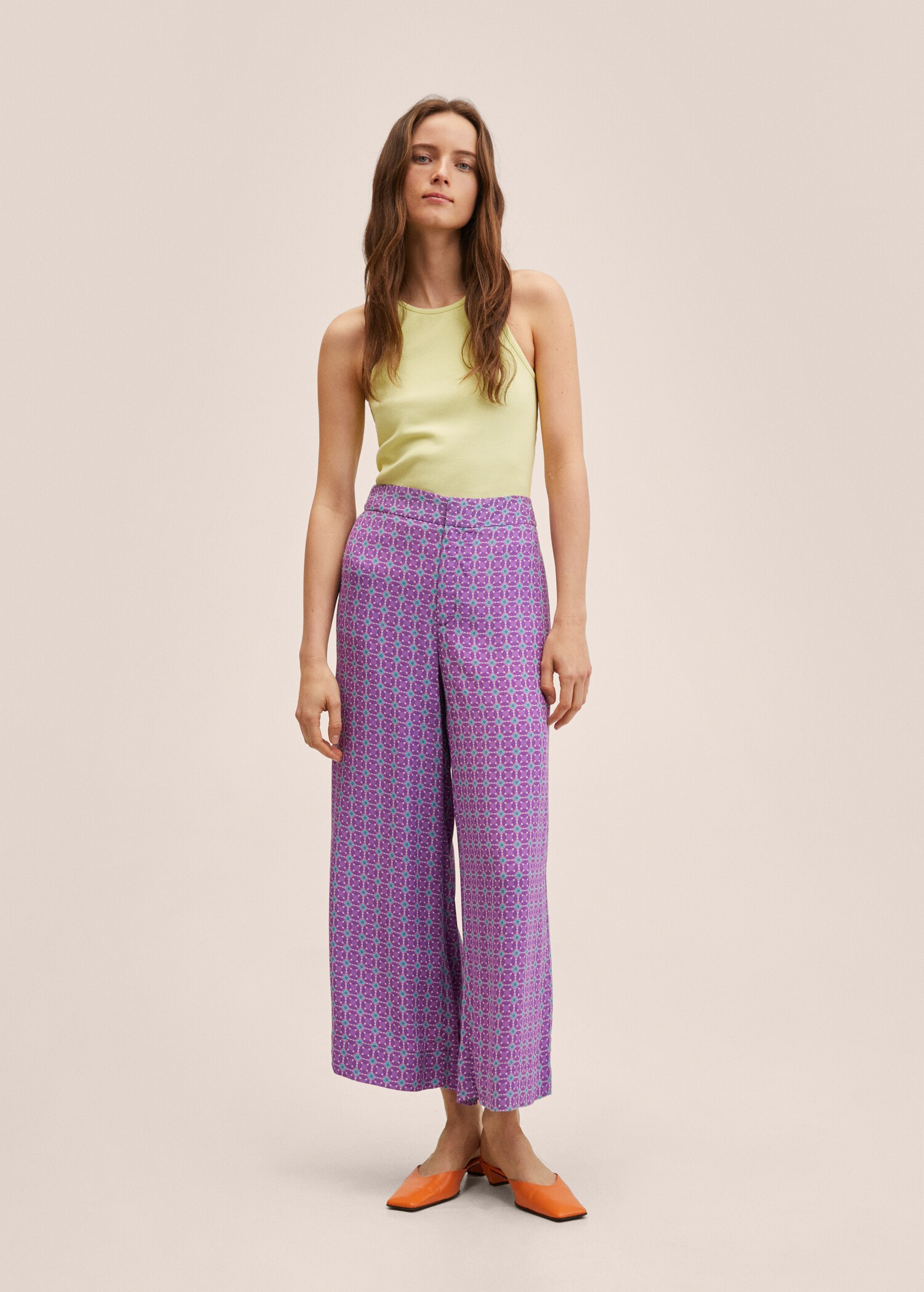Fluid culotte trousers - General plane