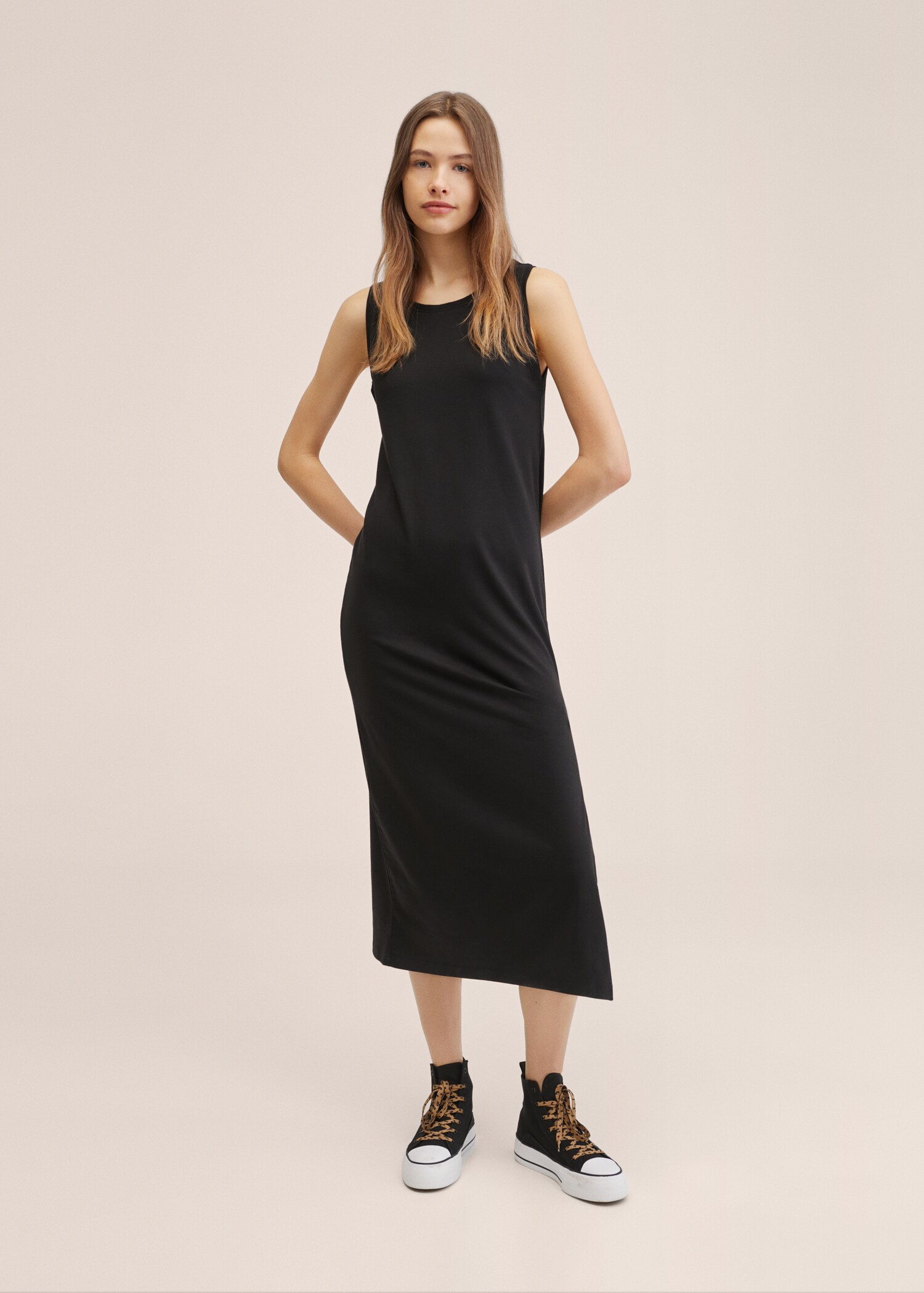 Long cotton dress - General plane