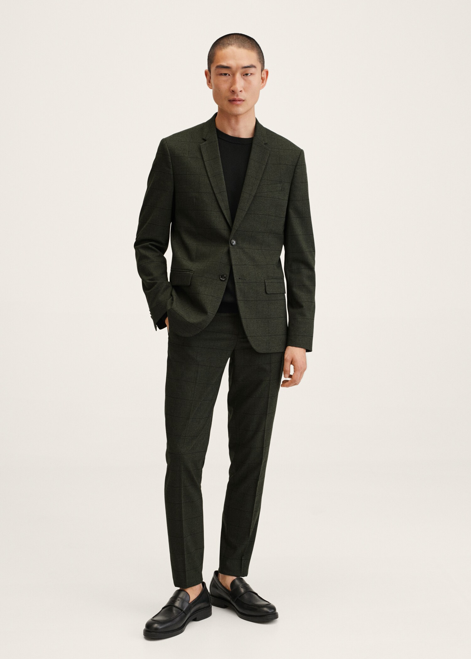Americana traje super slim fit cuadros - Plano general