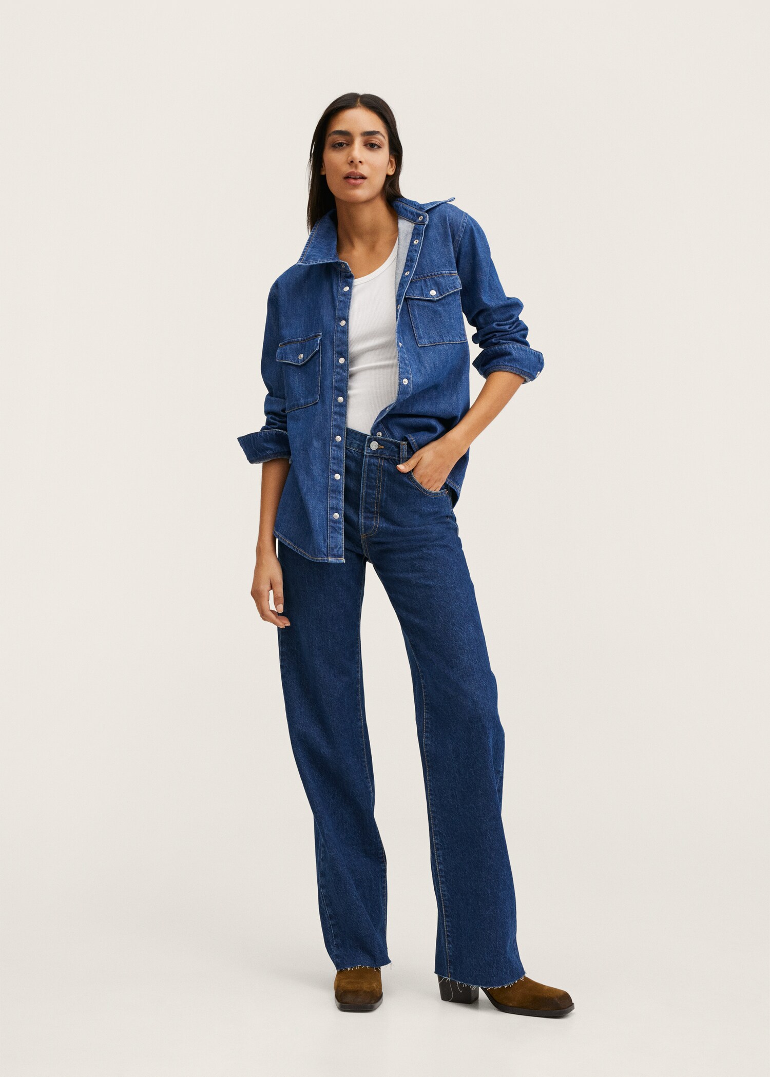 High-waist wideleg jeans - General plane