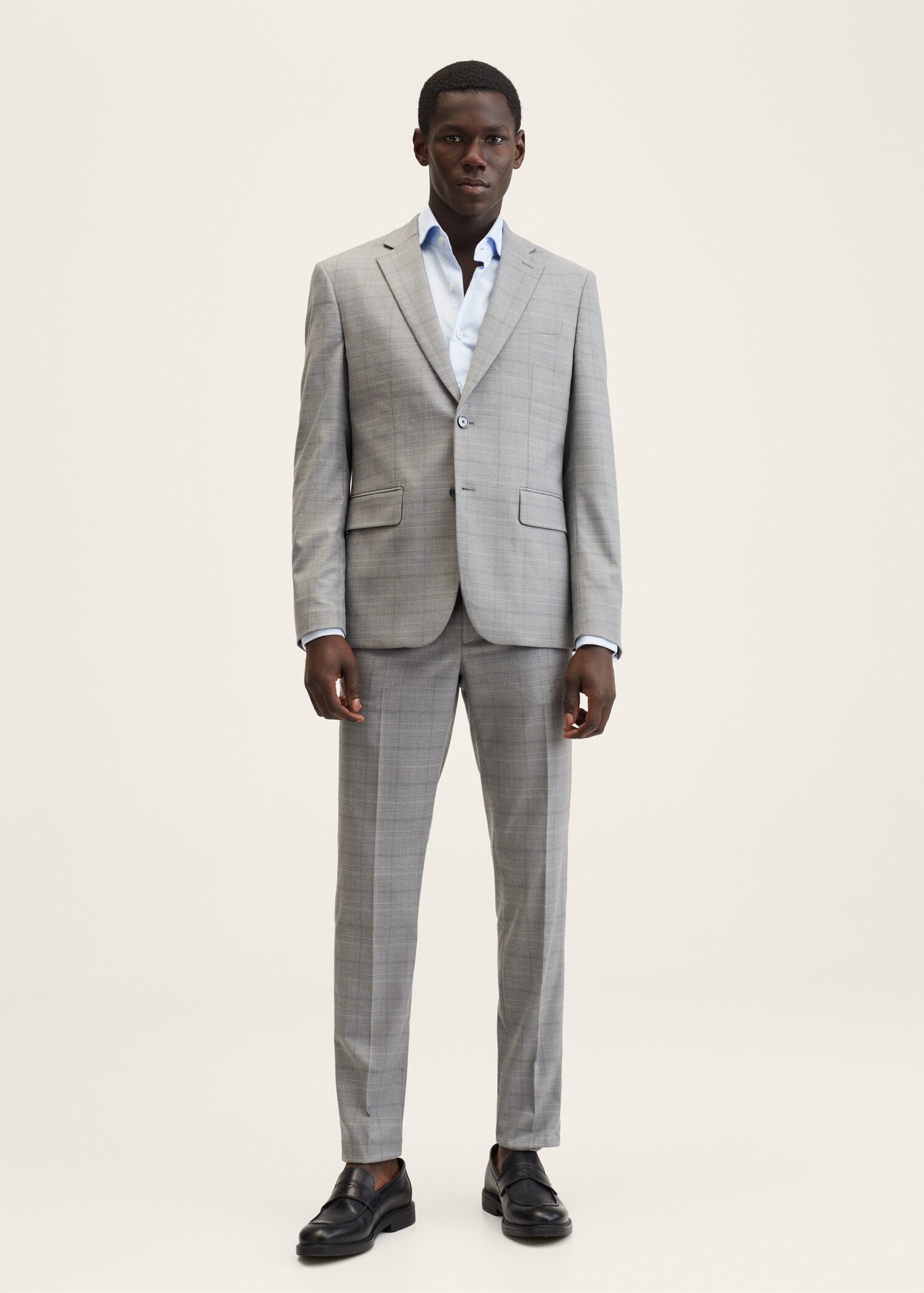 Camisa traje slim fit algodón - Plano general