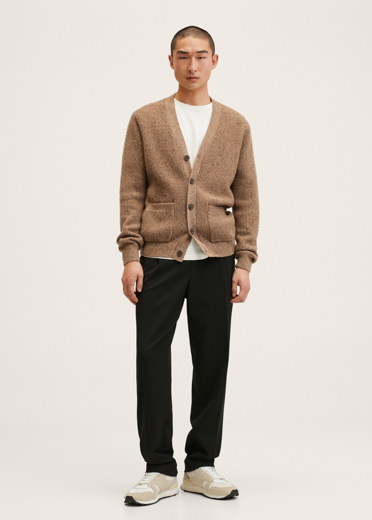 Structured wool cardigan - General plane