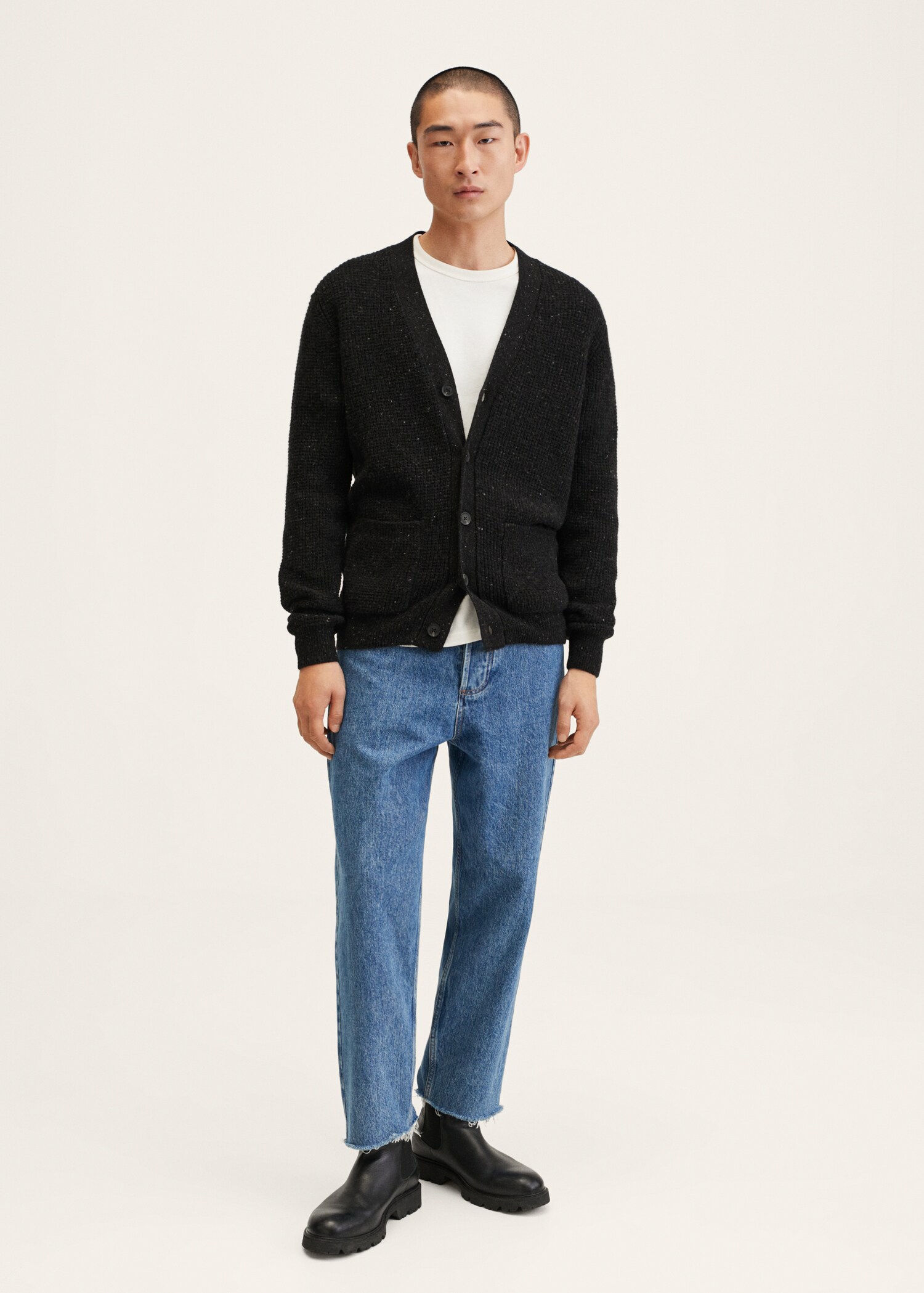 Structured wool cardigan - General plane