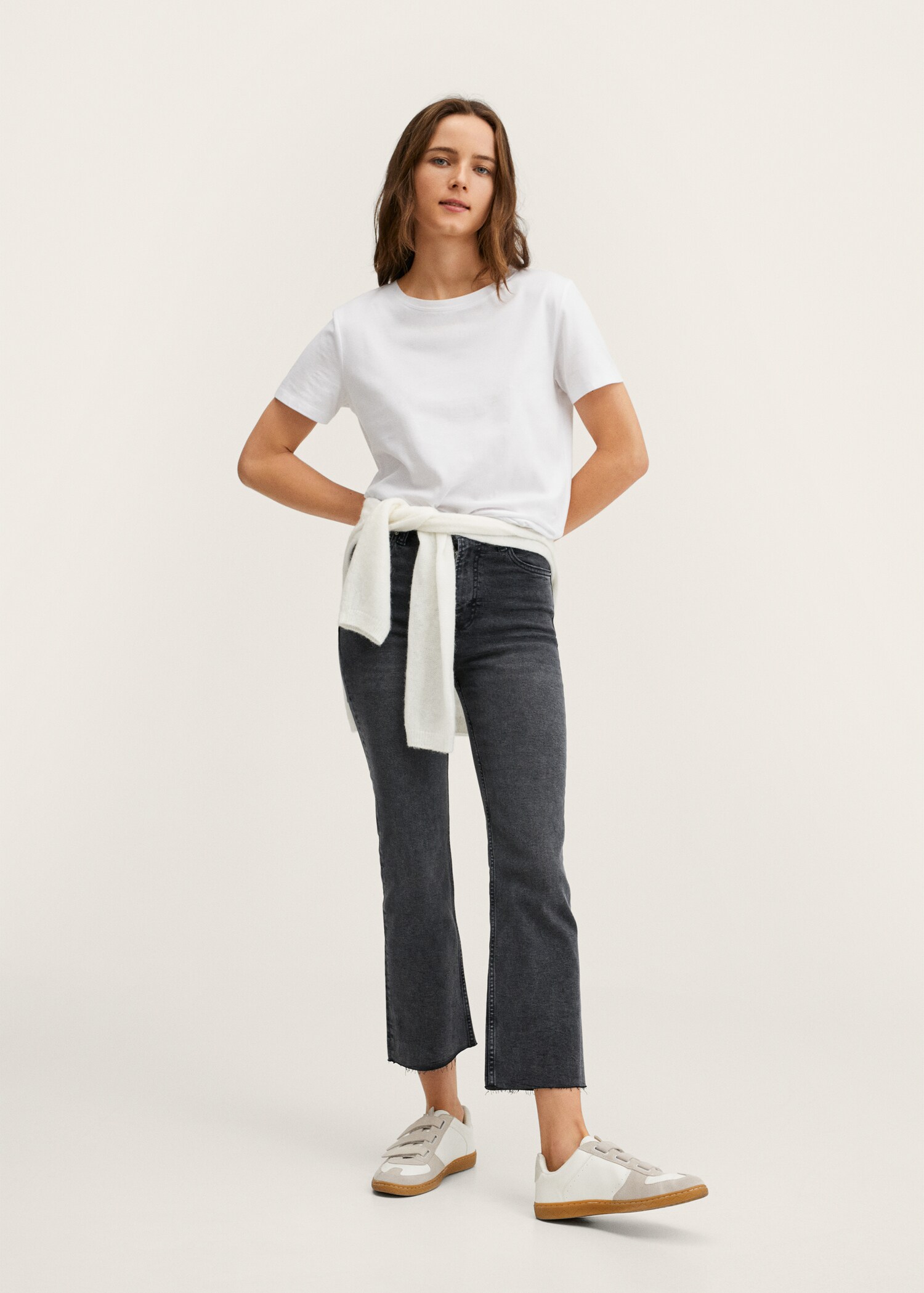 High-waist bootcut jeans - General plane