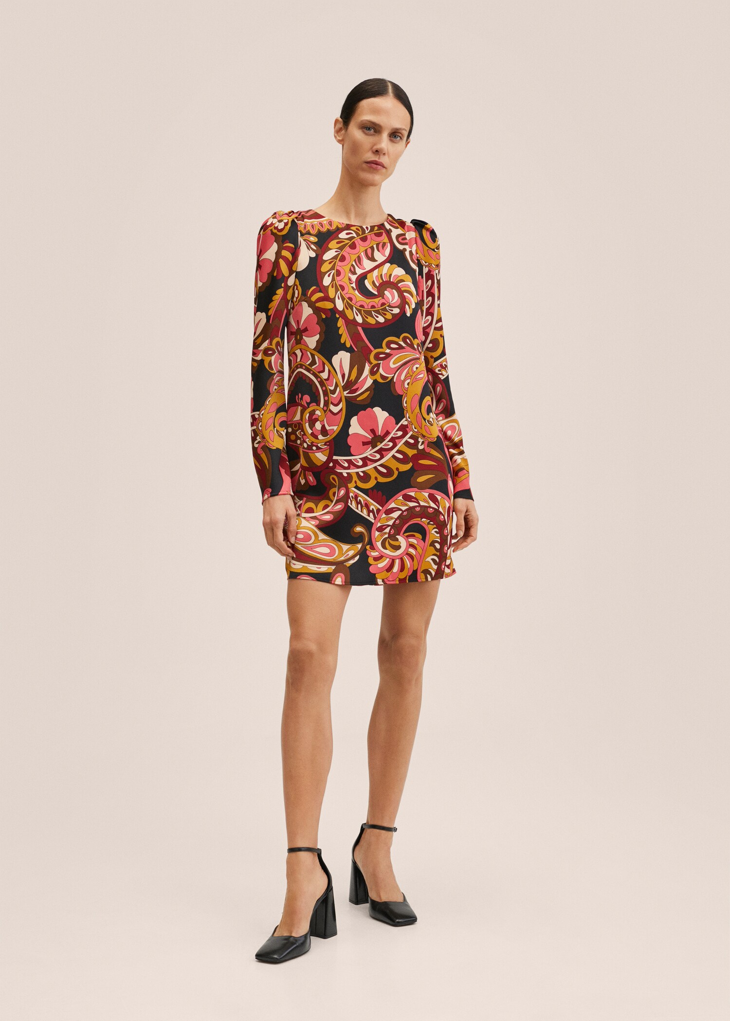 Printkleid mit Ballonärmel - Allgemeine Ansicht