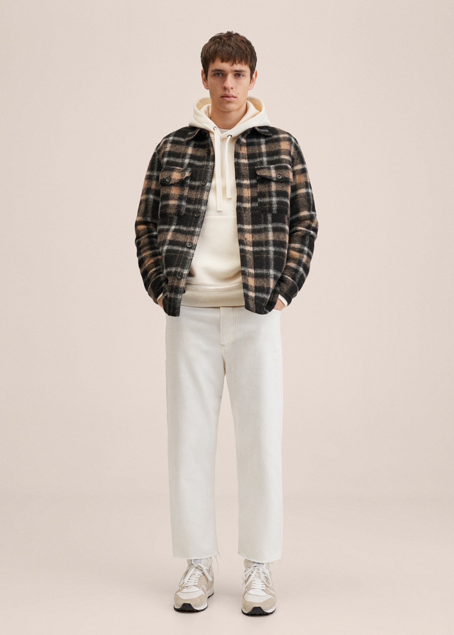Sobrecamisa lana cuadros - Plano general