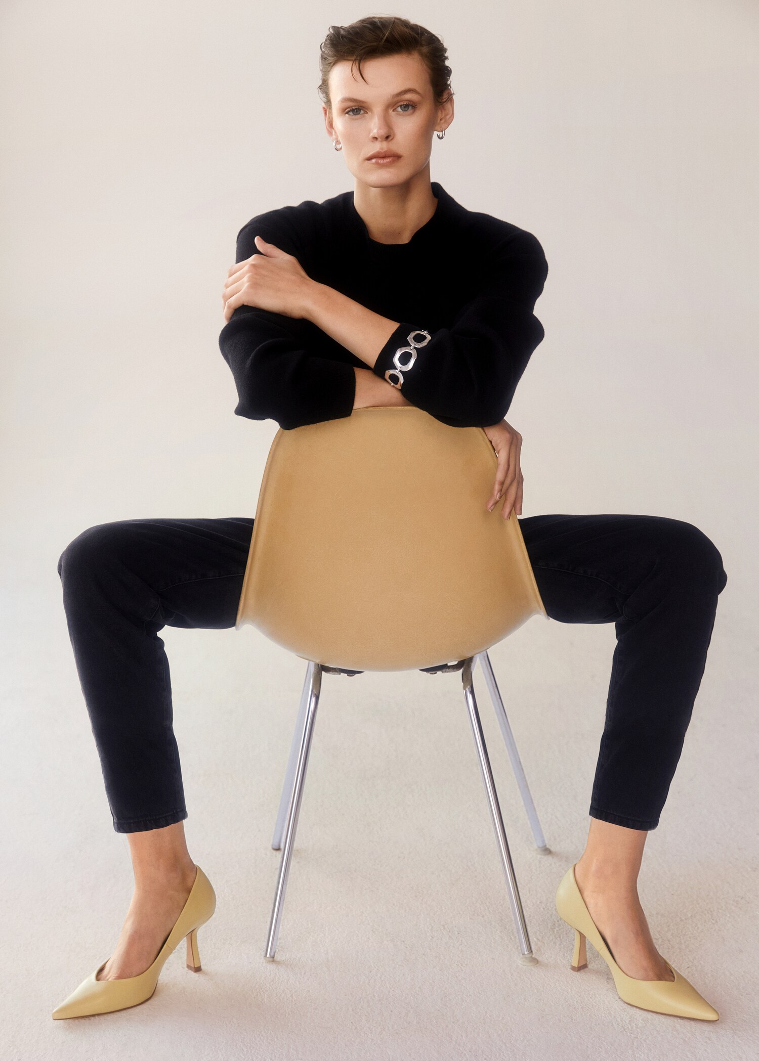 Heel leather shoes - General plane