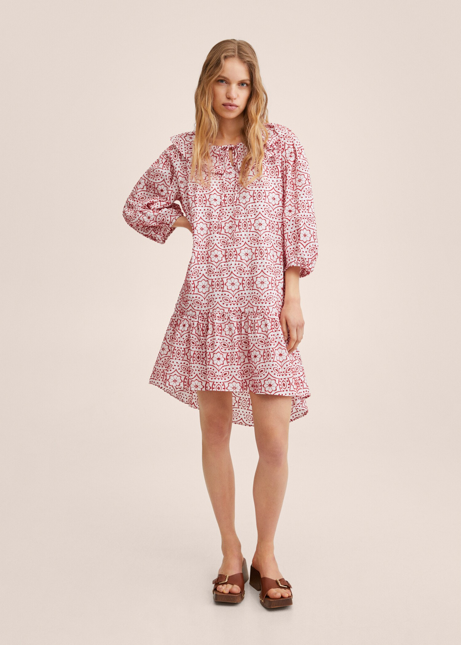Besticktes Baumwollkleid - Allgemeine Ansicht