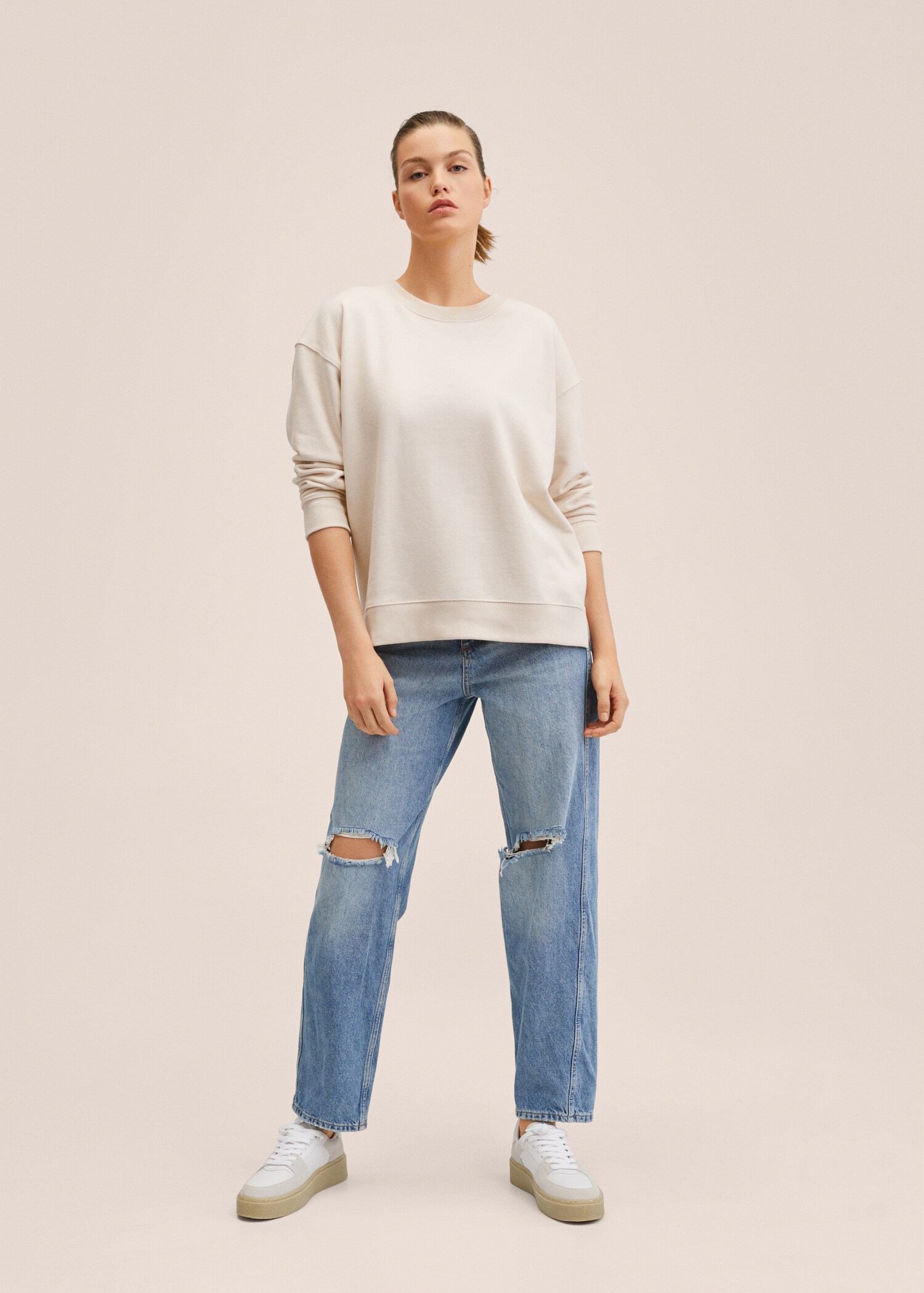 Bavlněná mikina oversize - Celkový náhled