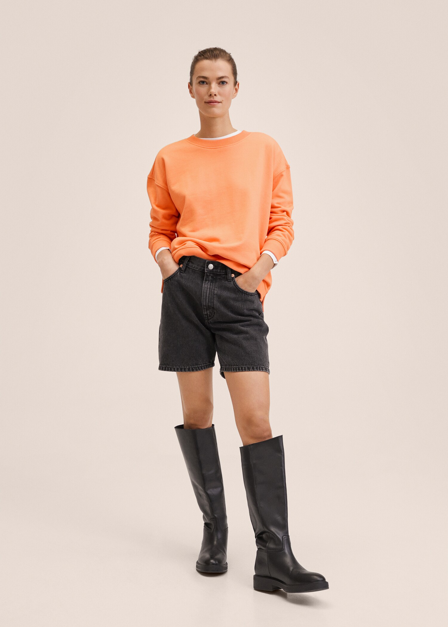 Bavlněná mikina oversize - Celkový náhled