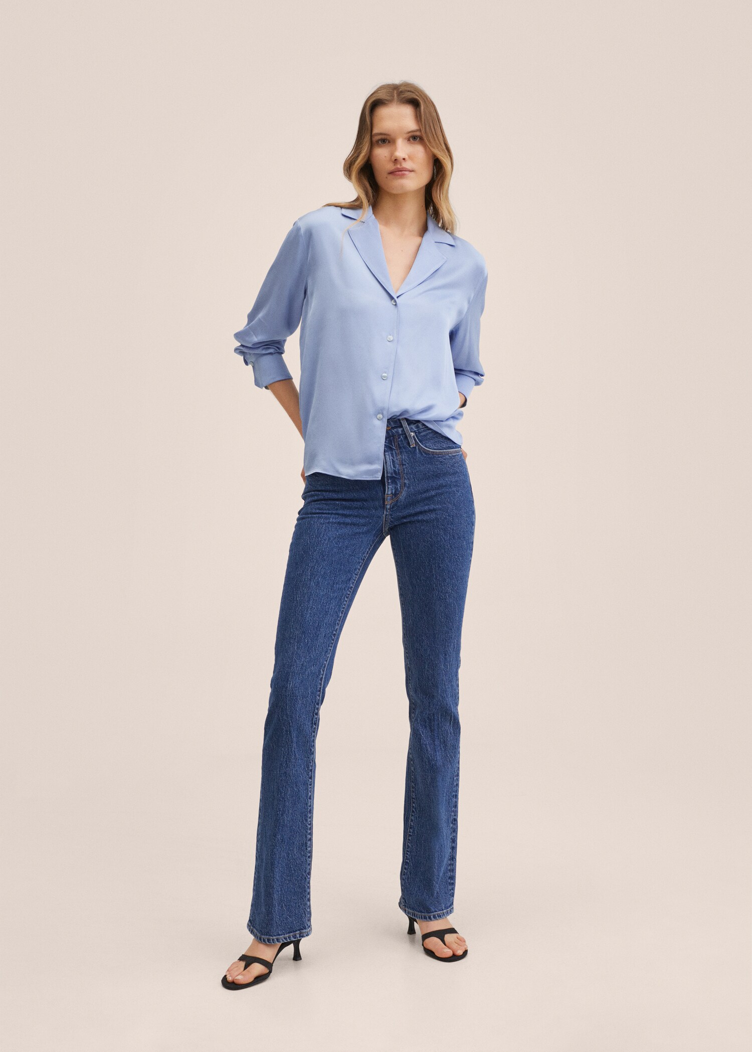 Buttons satin blouse - General plane