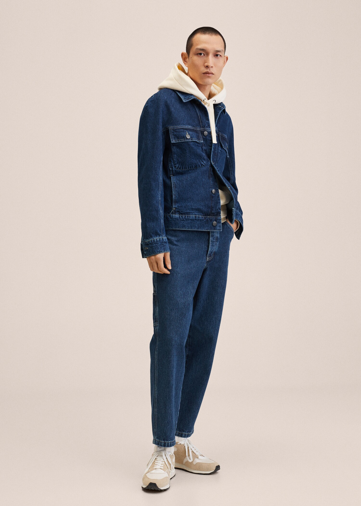 Oversized denim jacket - General plane