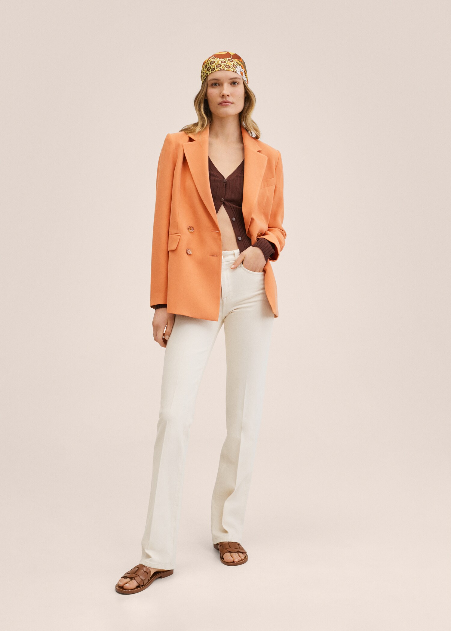 Double-breasted suit blazer - General plane