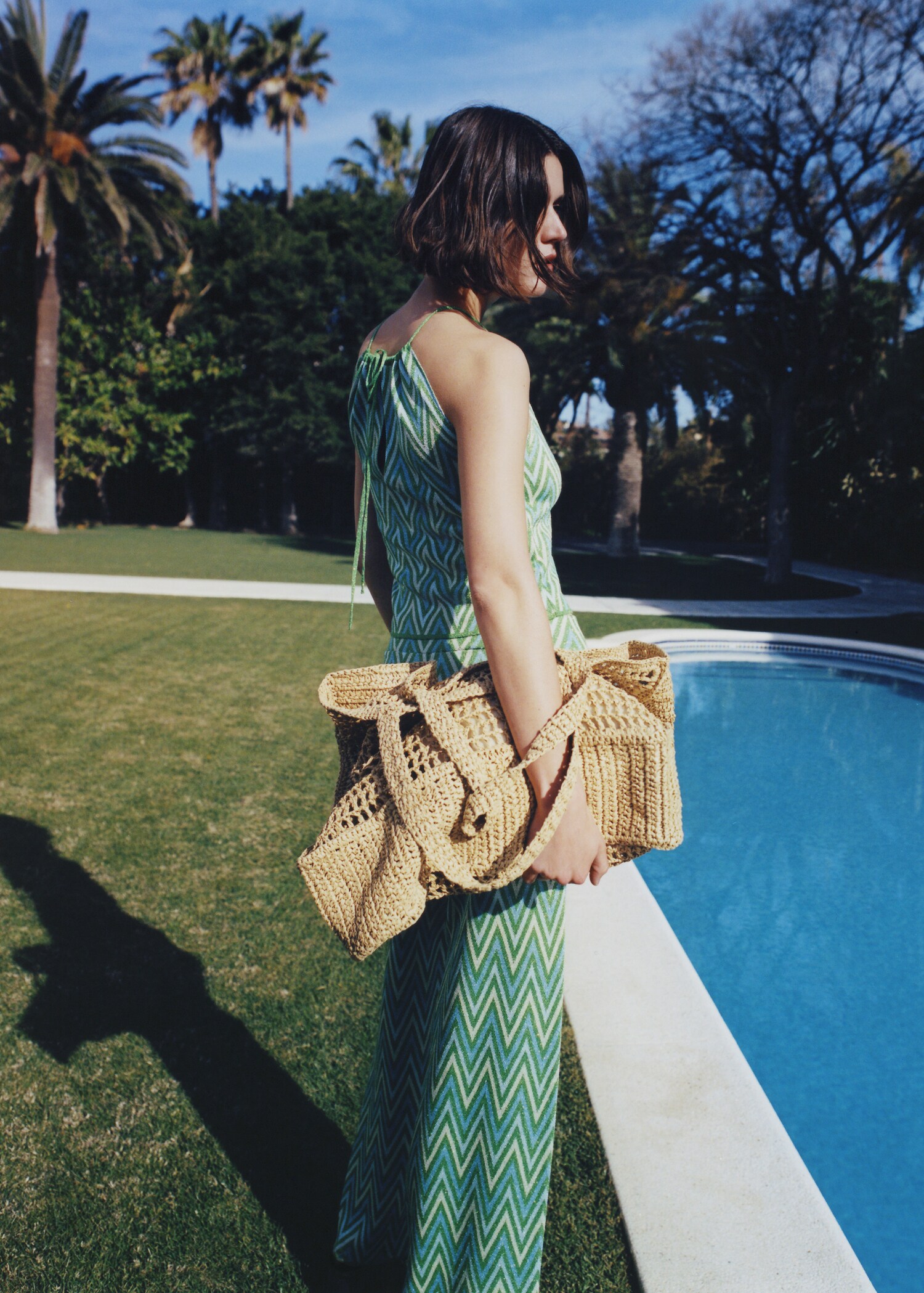Bolso shopper rafia  - Plano general