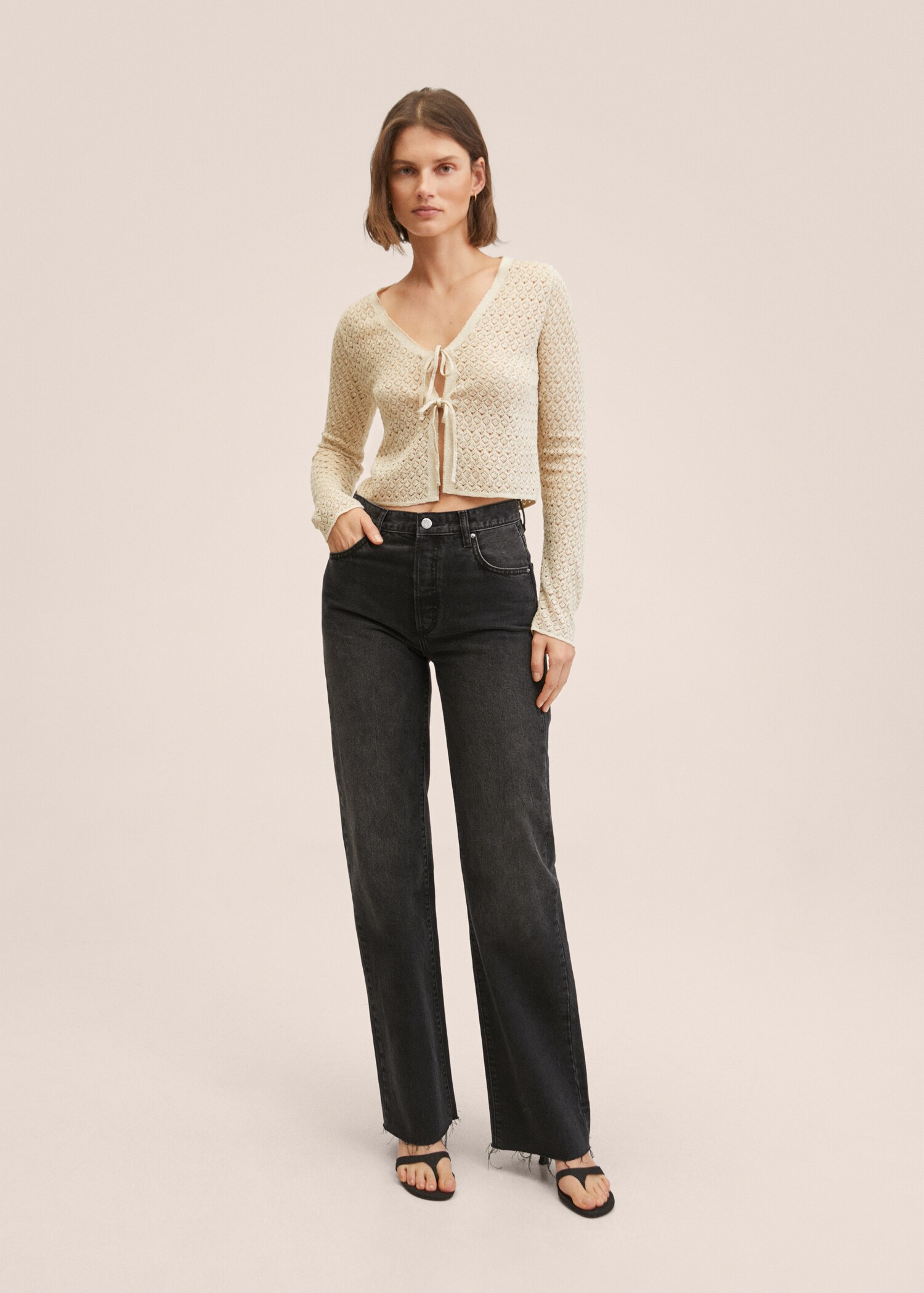 Lurex knitted cardigan - General plane