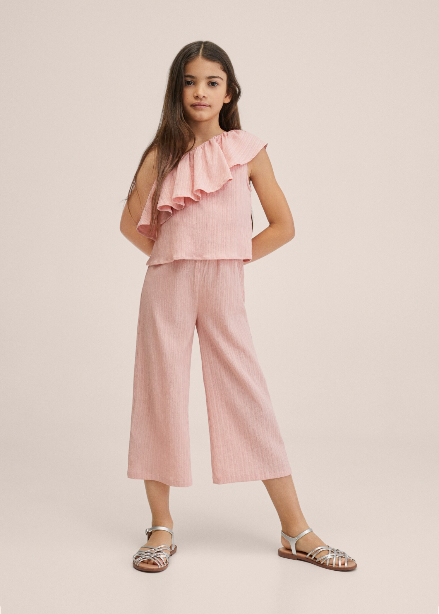 Frilled long jumpsuit - General plane