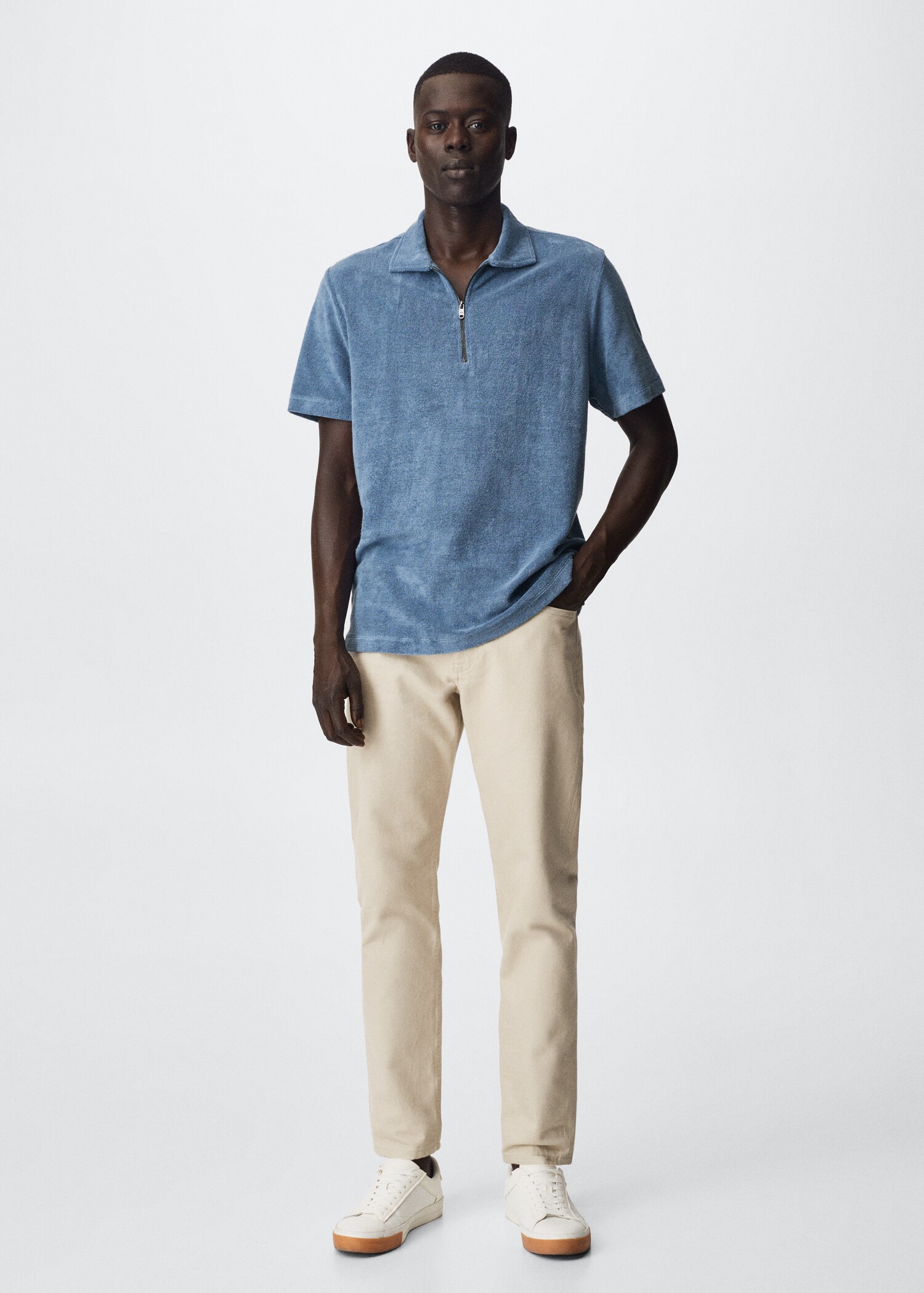 Polo cotone tessuto spugna - Piano generale