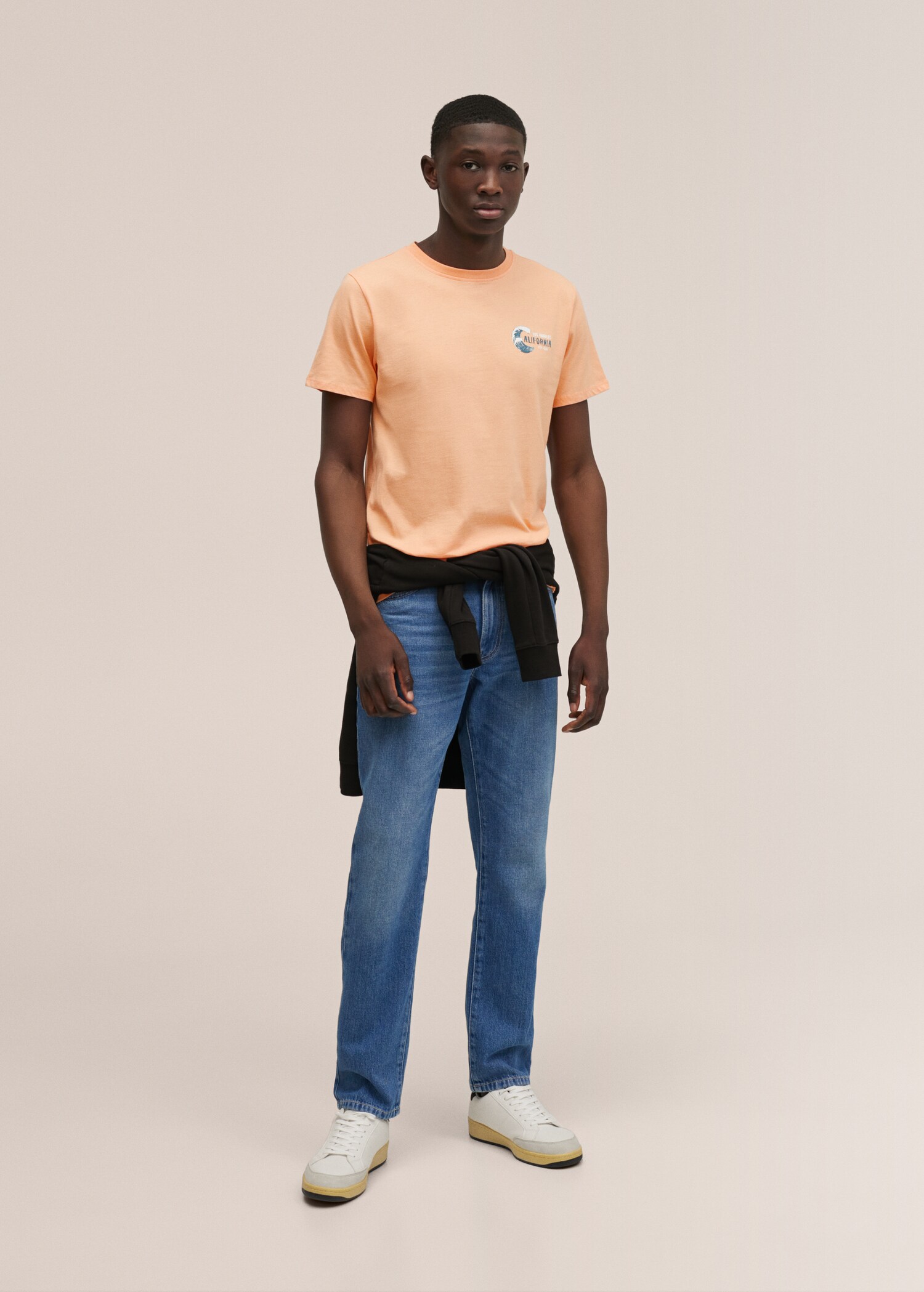 Printed cotton-blend T-shirt - General plane