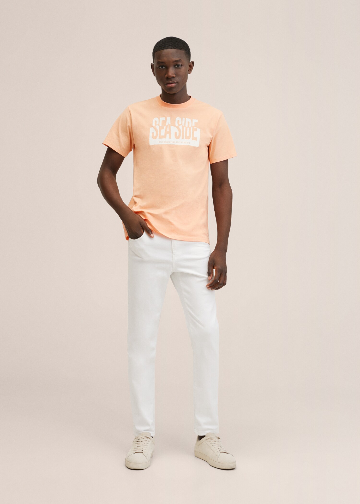 Printed cotton-blend T-shirt - General plane