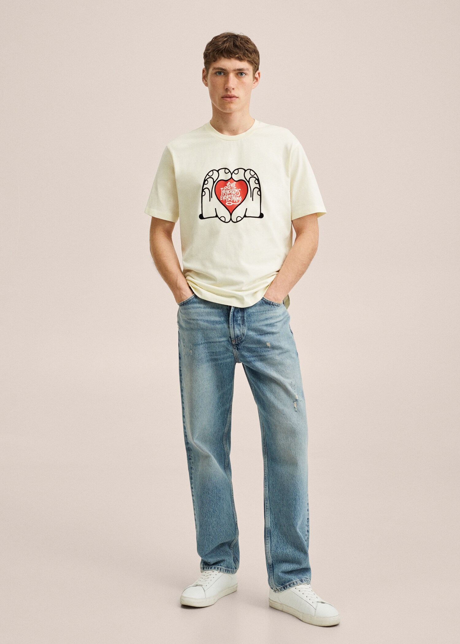 Printed cotton-blend T-shirt - General plane