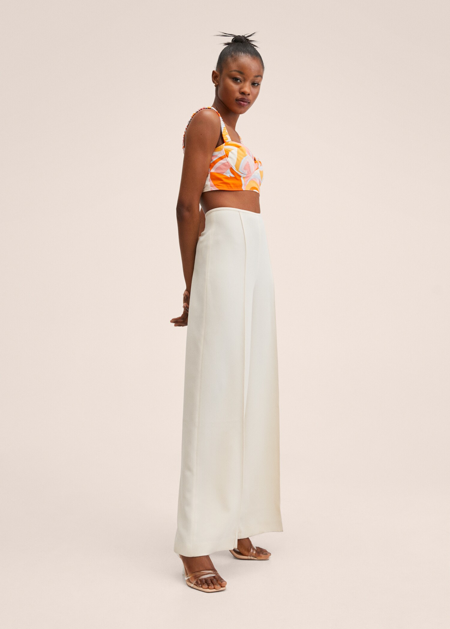 Gemustertes Crop-Top  - Allgemeine Ansicht