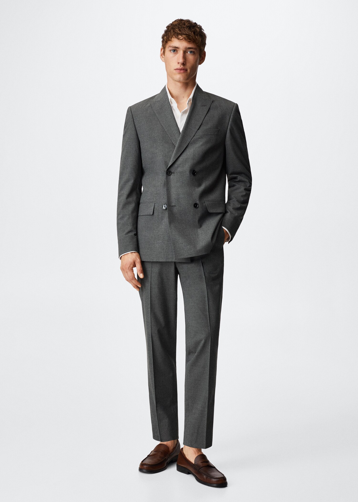 Americana vestir slim fit creuada - Pla general