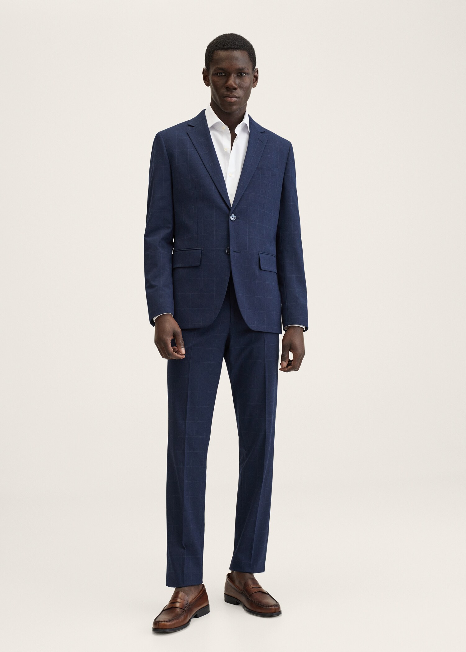 Camisa traje slim fit algodón - Plano general