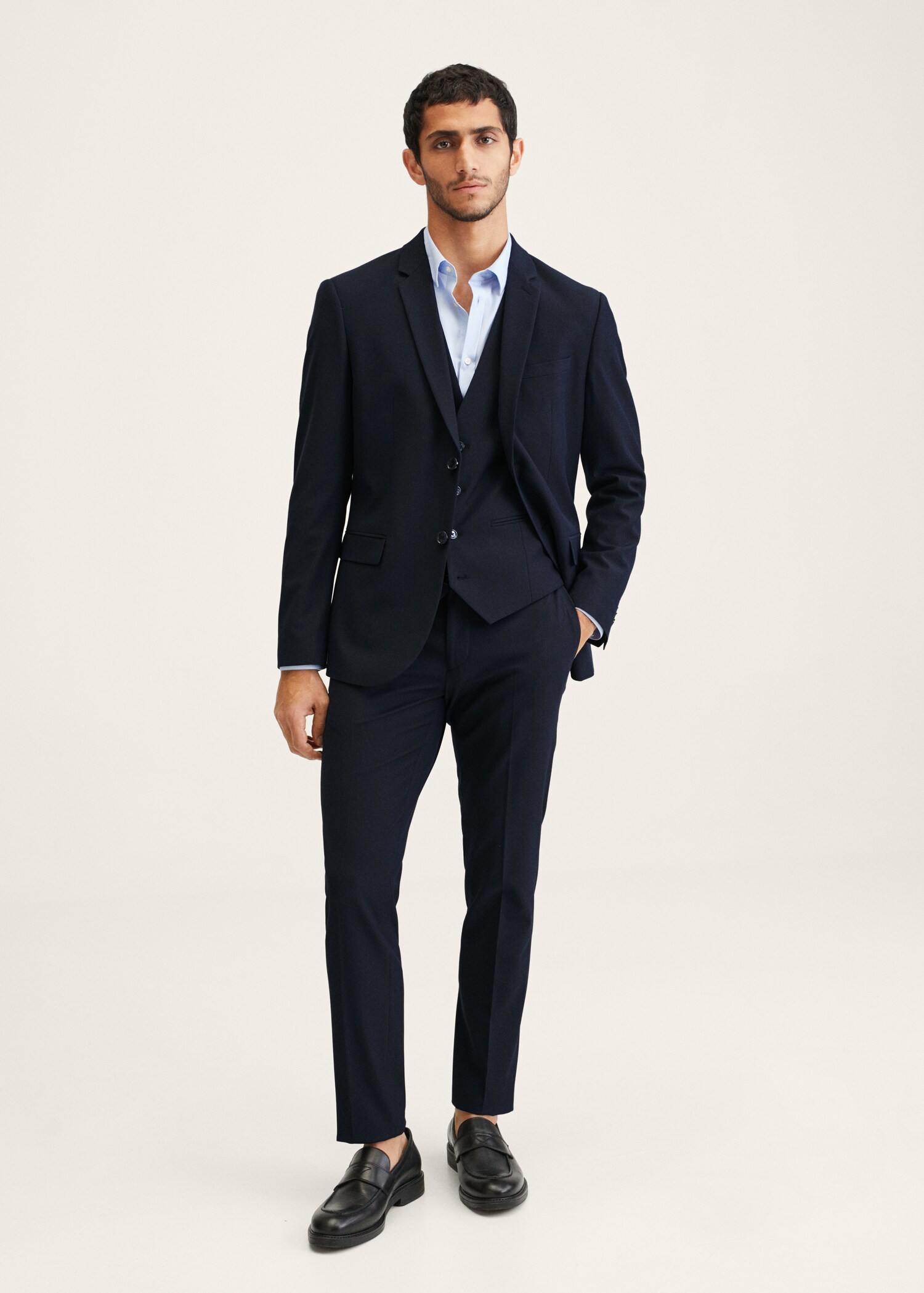 Super slim-fit suit waistcoat - General plane