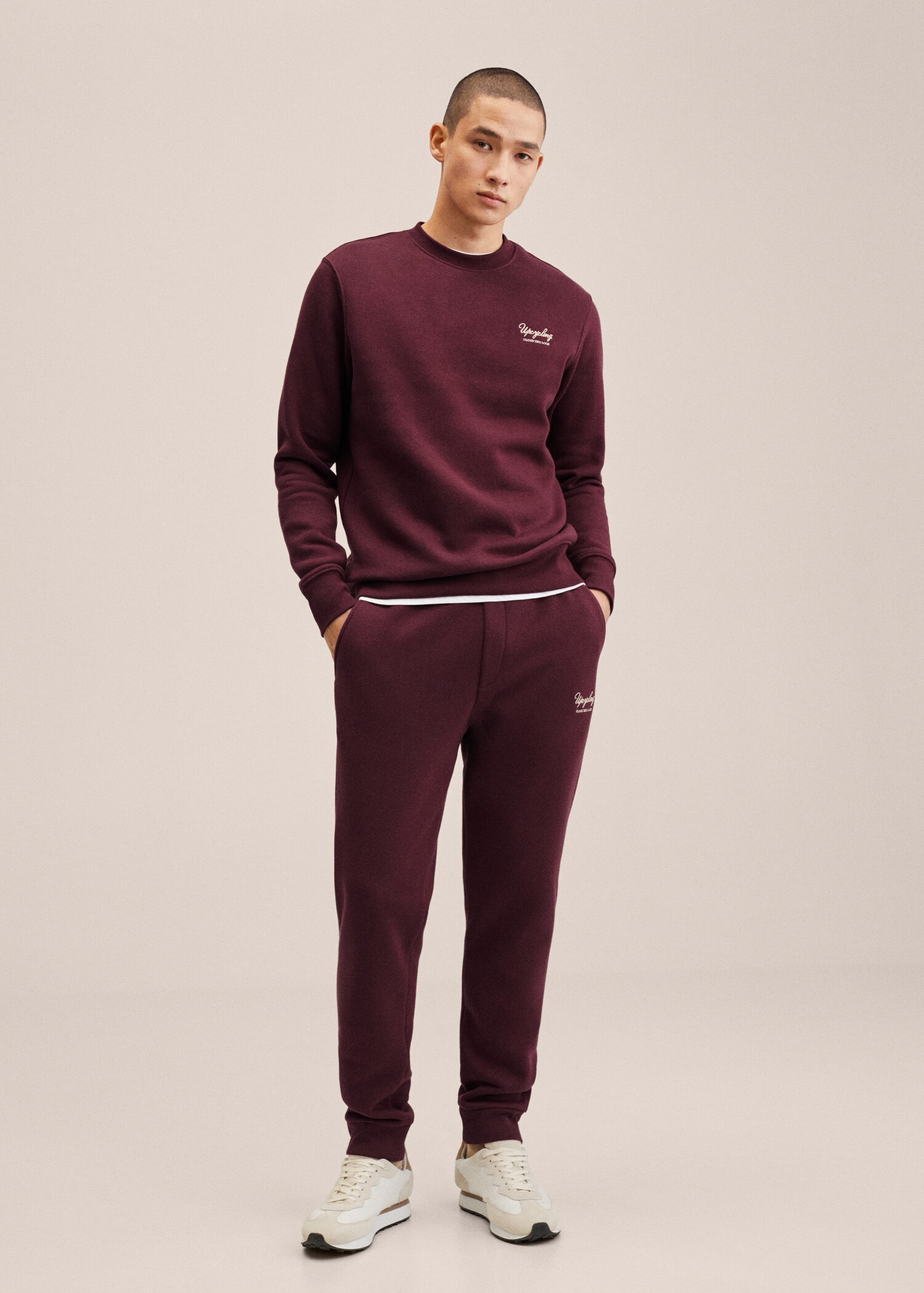 Sudadera algodón mensaje - Plano general