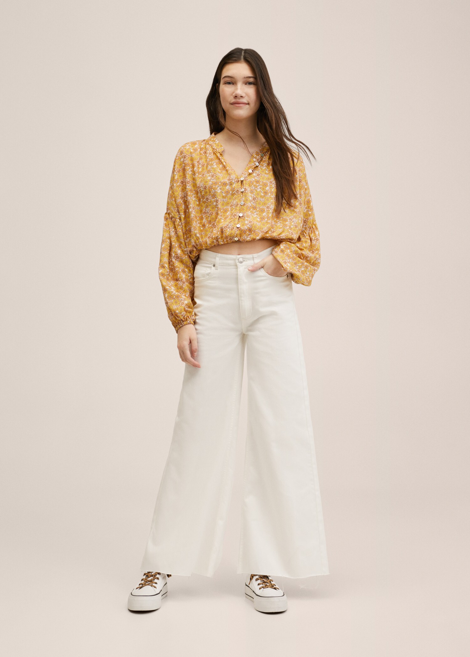 Brusa estampat floral - Pla general