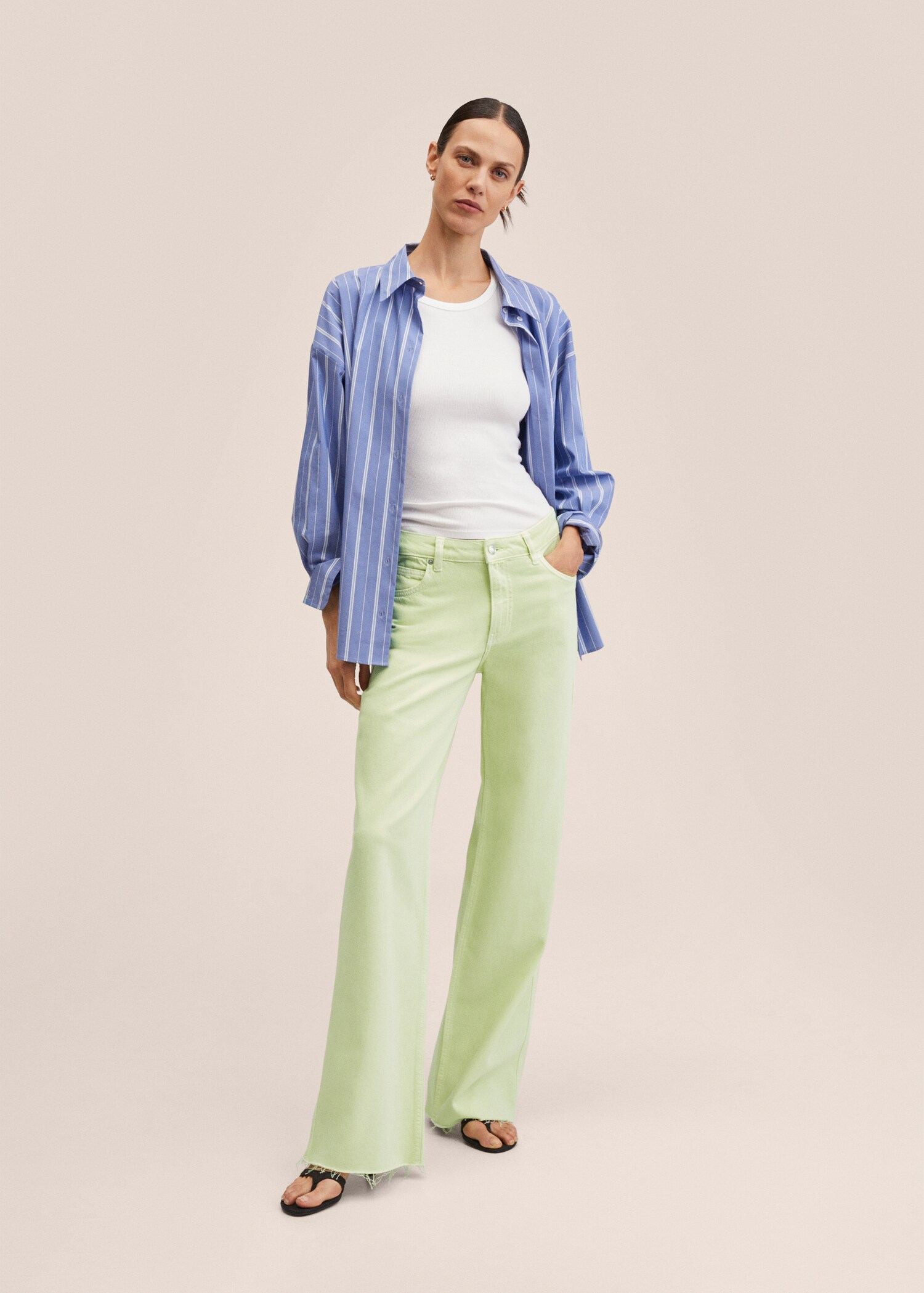 Mid-rise wideleg jeans  - General plane